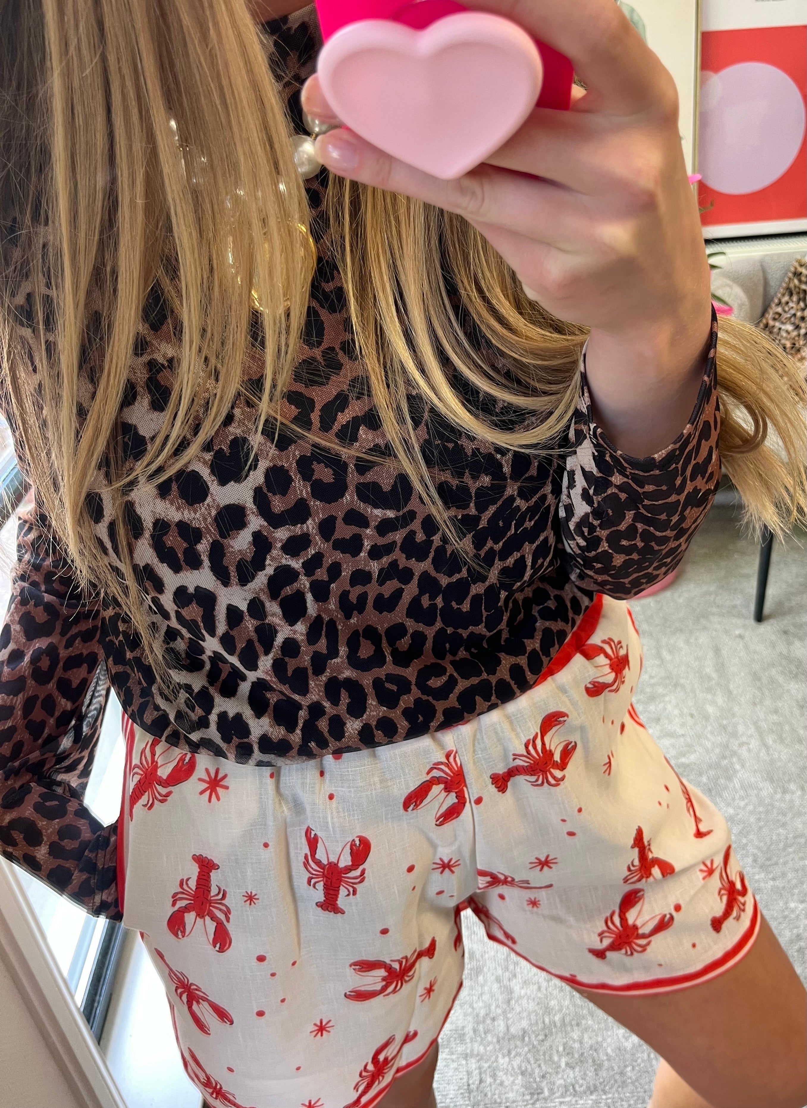 MUSTHAVE PRINT BROEKJE KREEFT ROOD