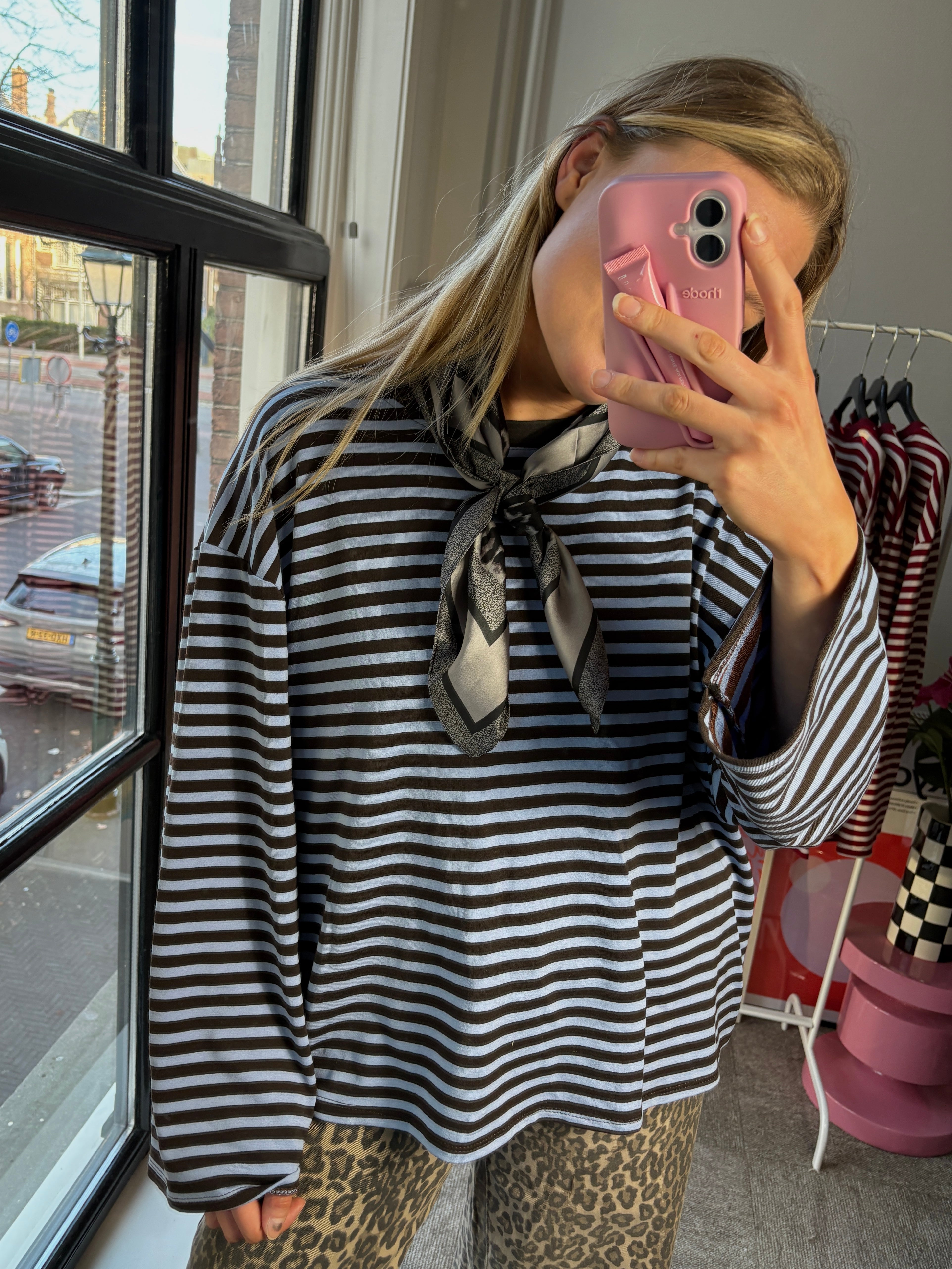 KIKI STREEPJES SHIRT BLAUW