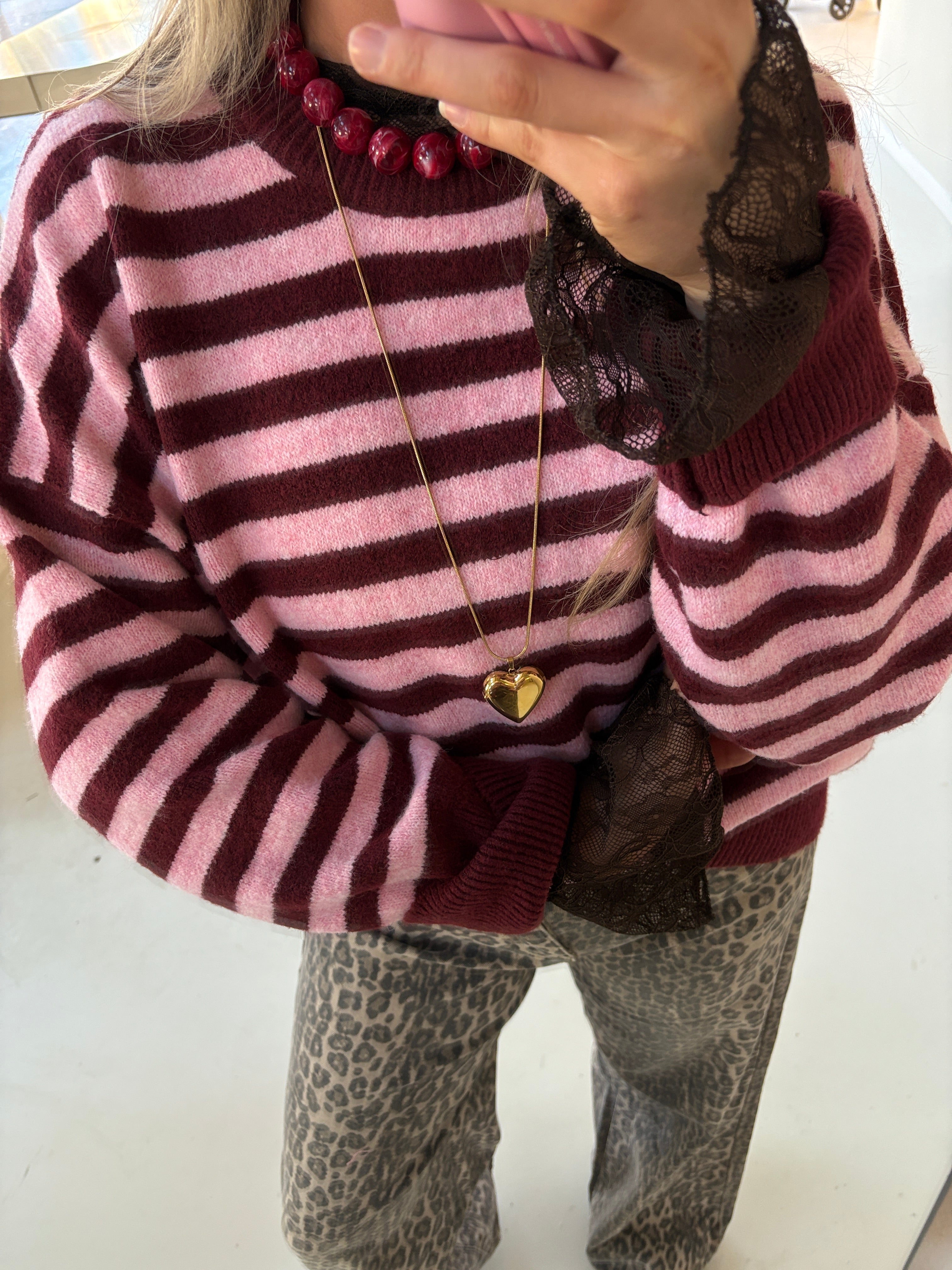 OLIVIA TRUI ROZE/ BURGUNDY