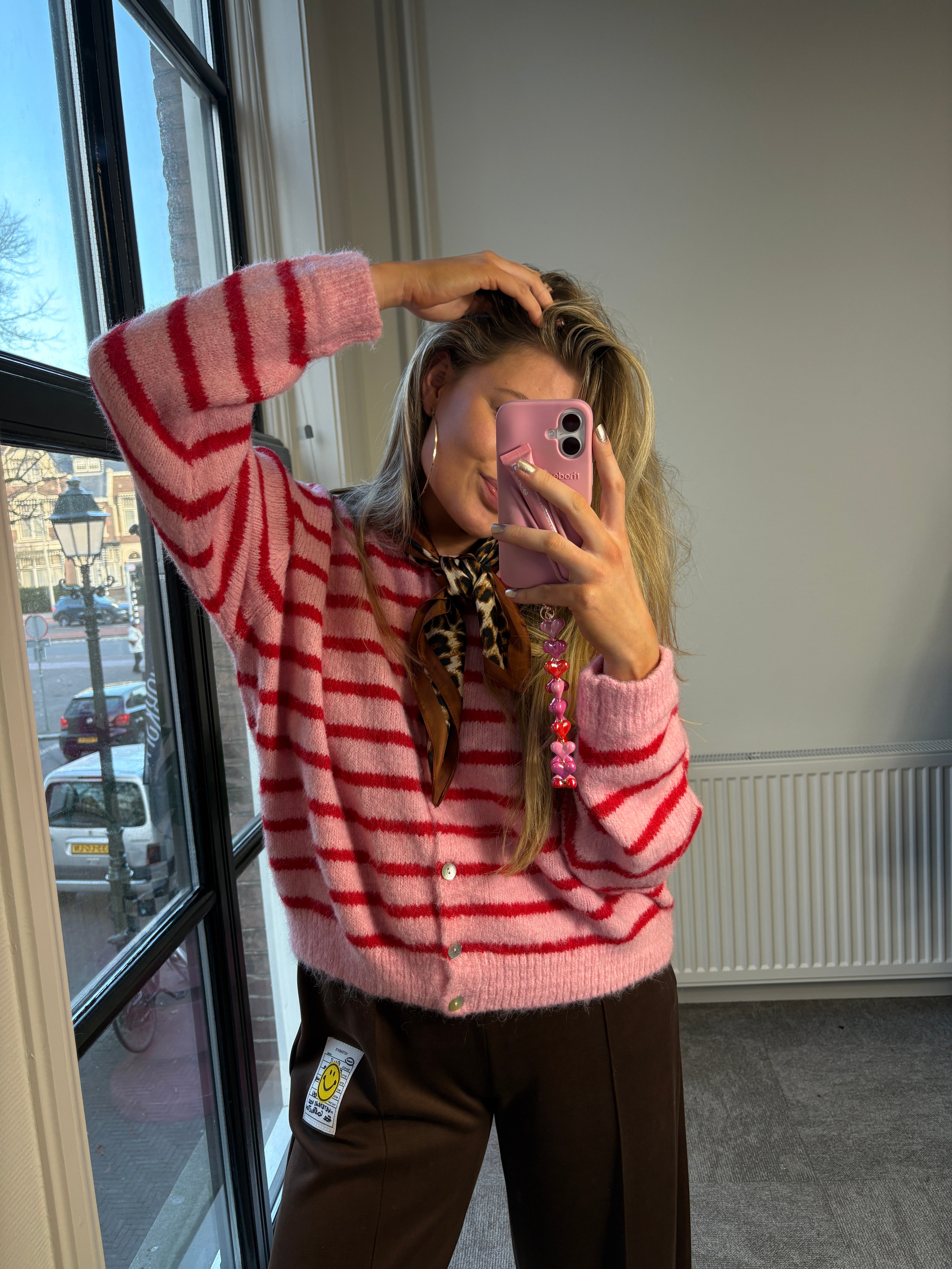 DANIE VEST ROZE-ROOD