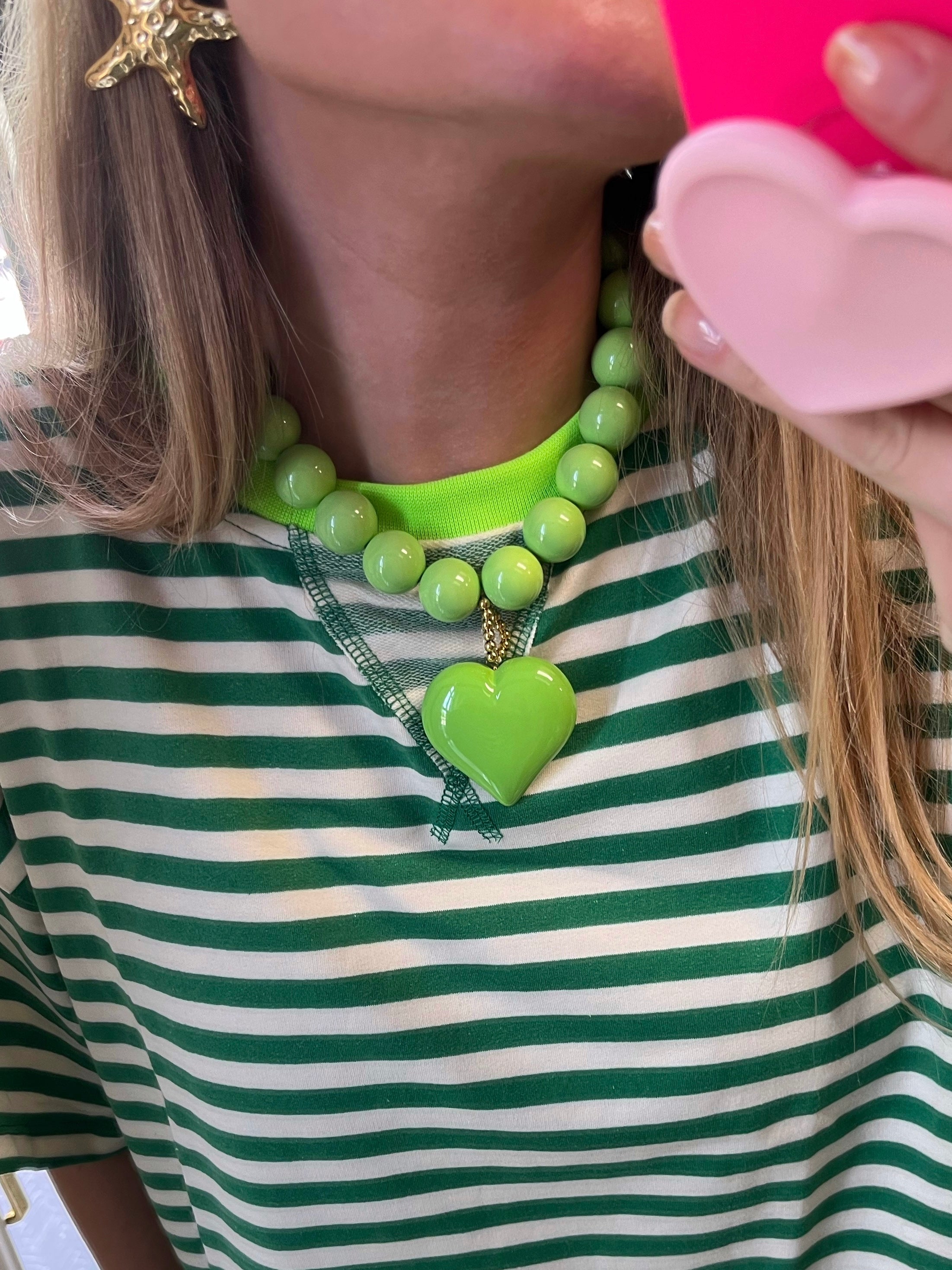 HEART NECKLACE | GREEN