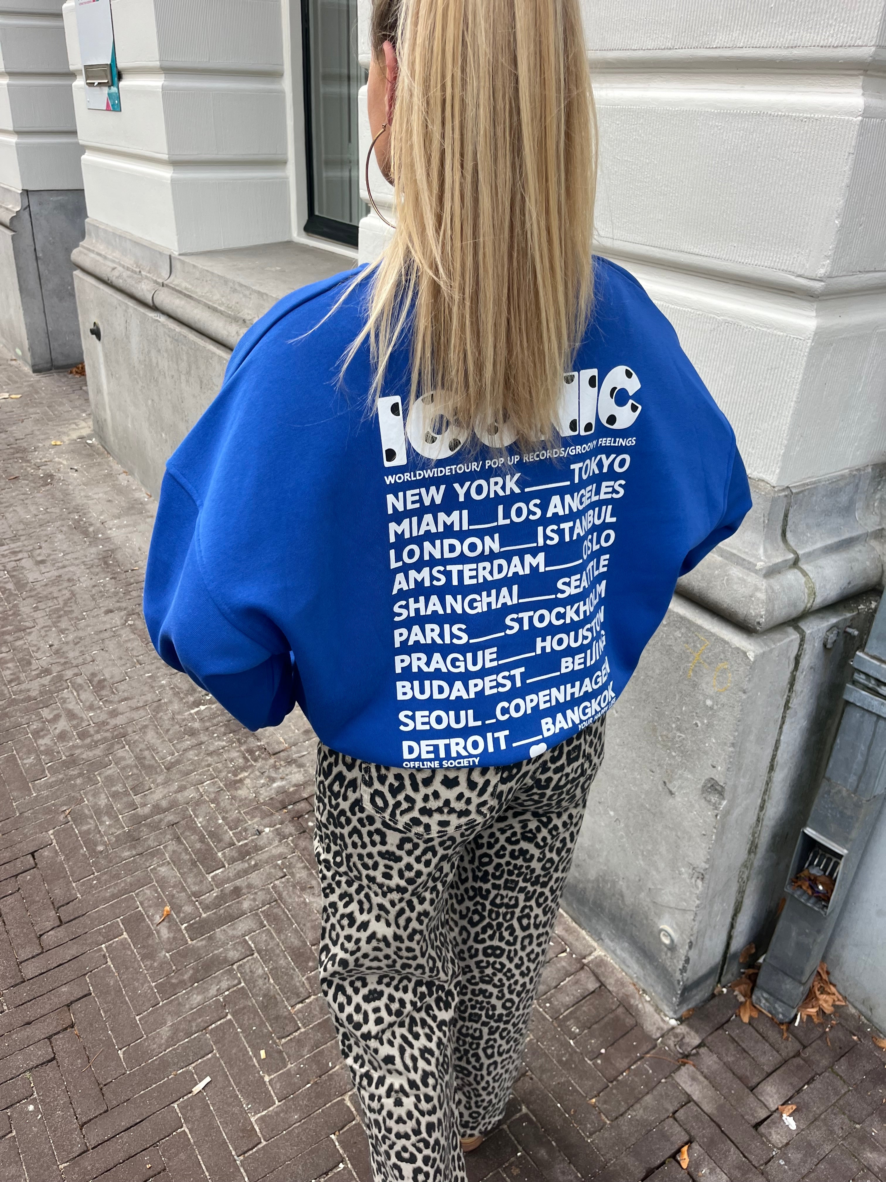 FREDERIEK SWEATER ICONIC DOTS BLUE