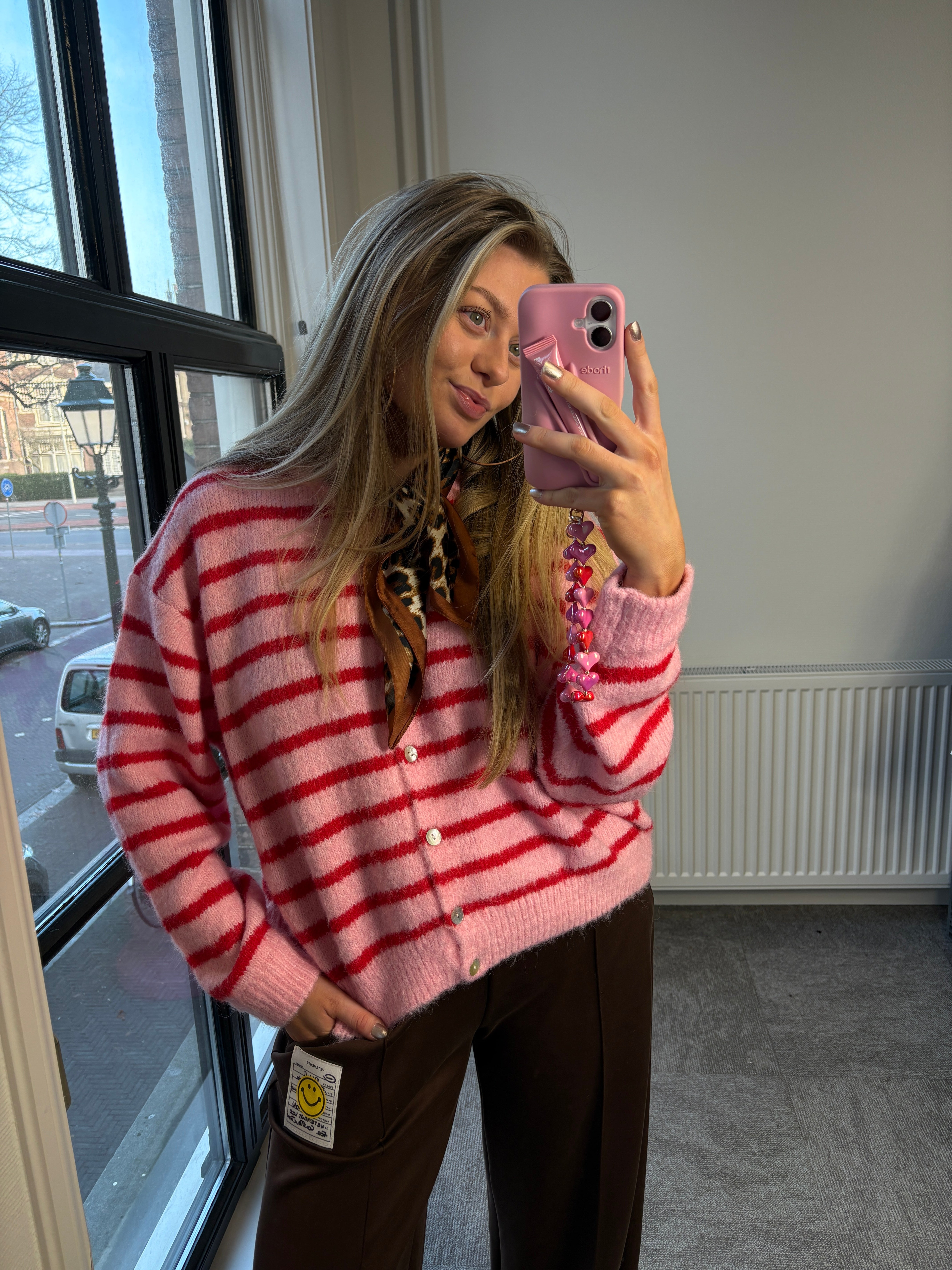 DANIE VEST ROZE-ROOD