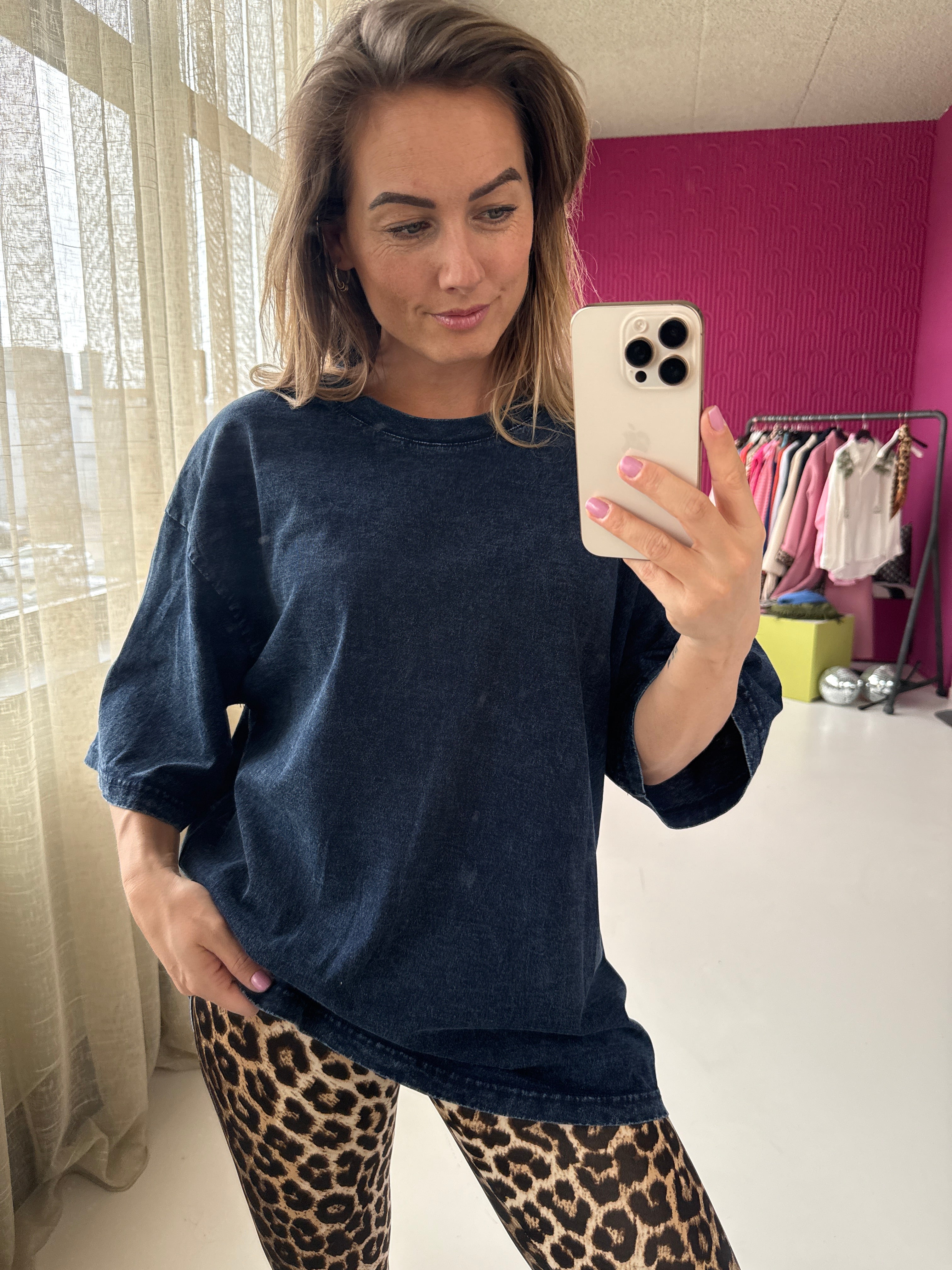 OVERSIZED JEANS SHIRT MET TECKLE