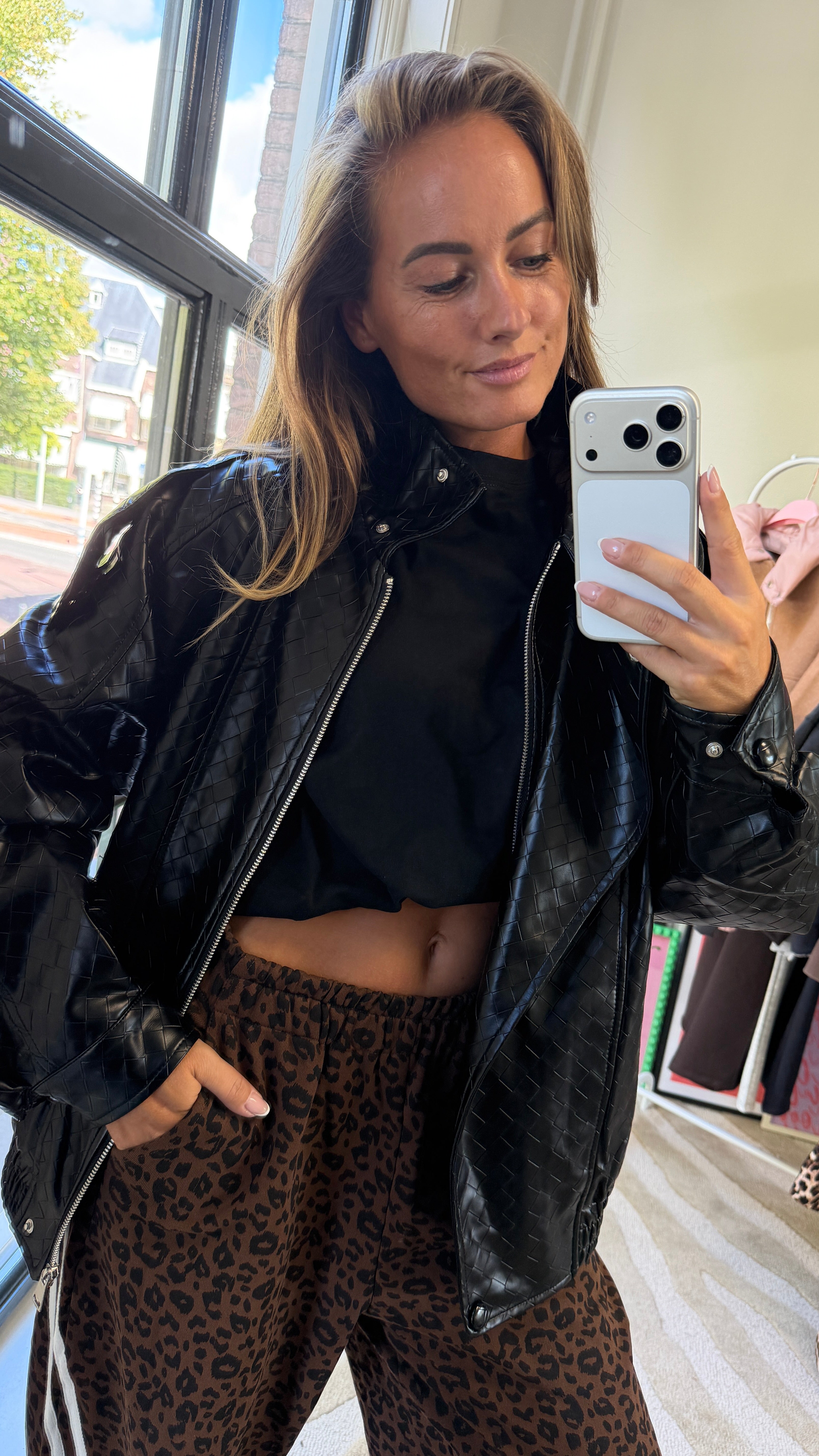 EVA WOVEN BIKER JAS
