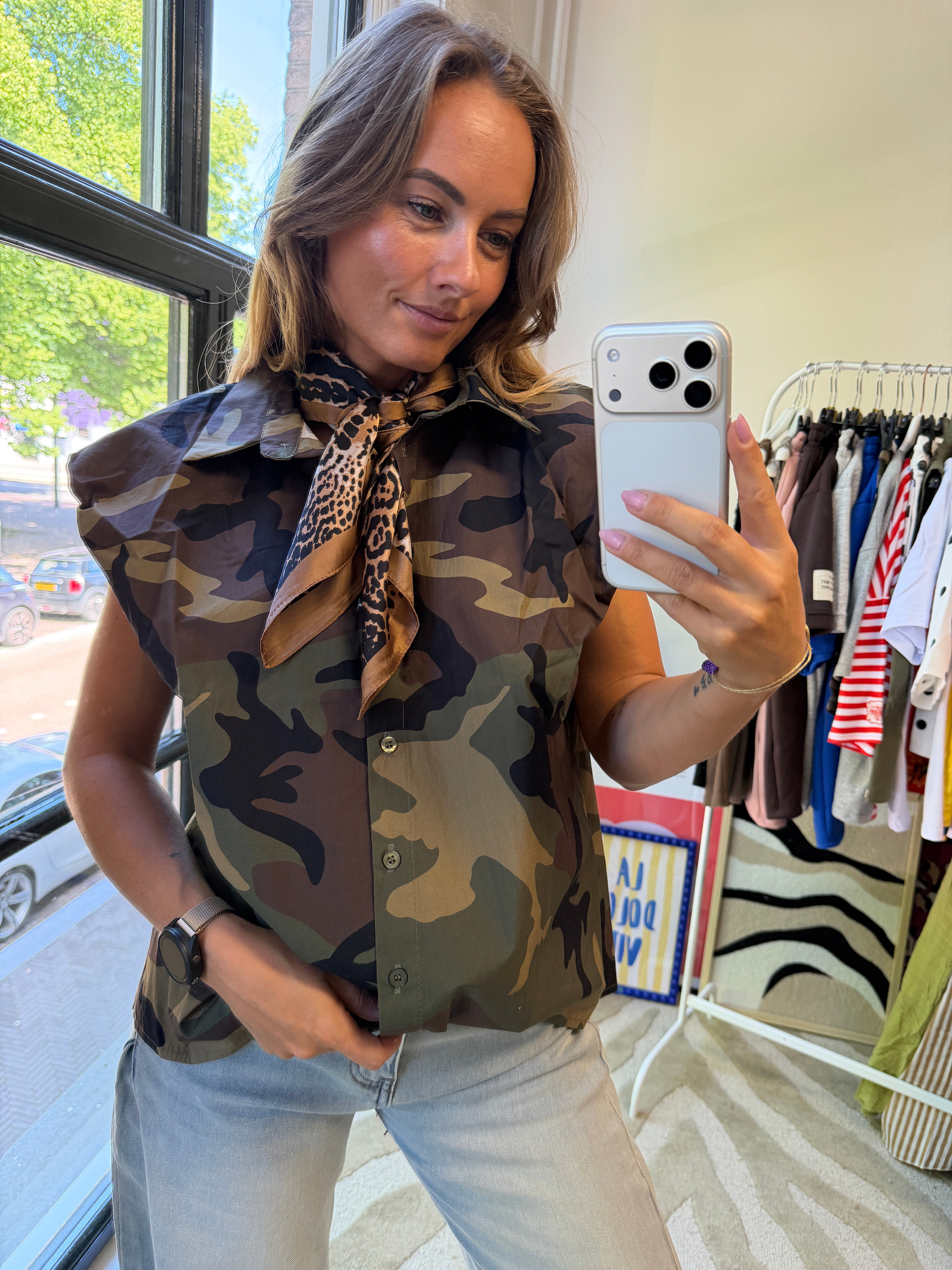 JULIA ARMY BLOUSE GILET
