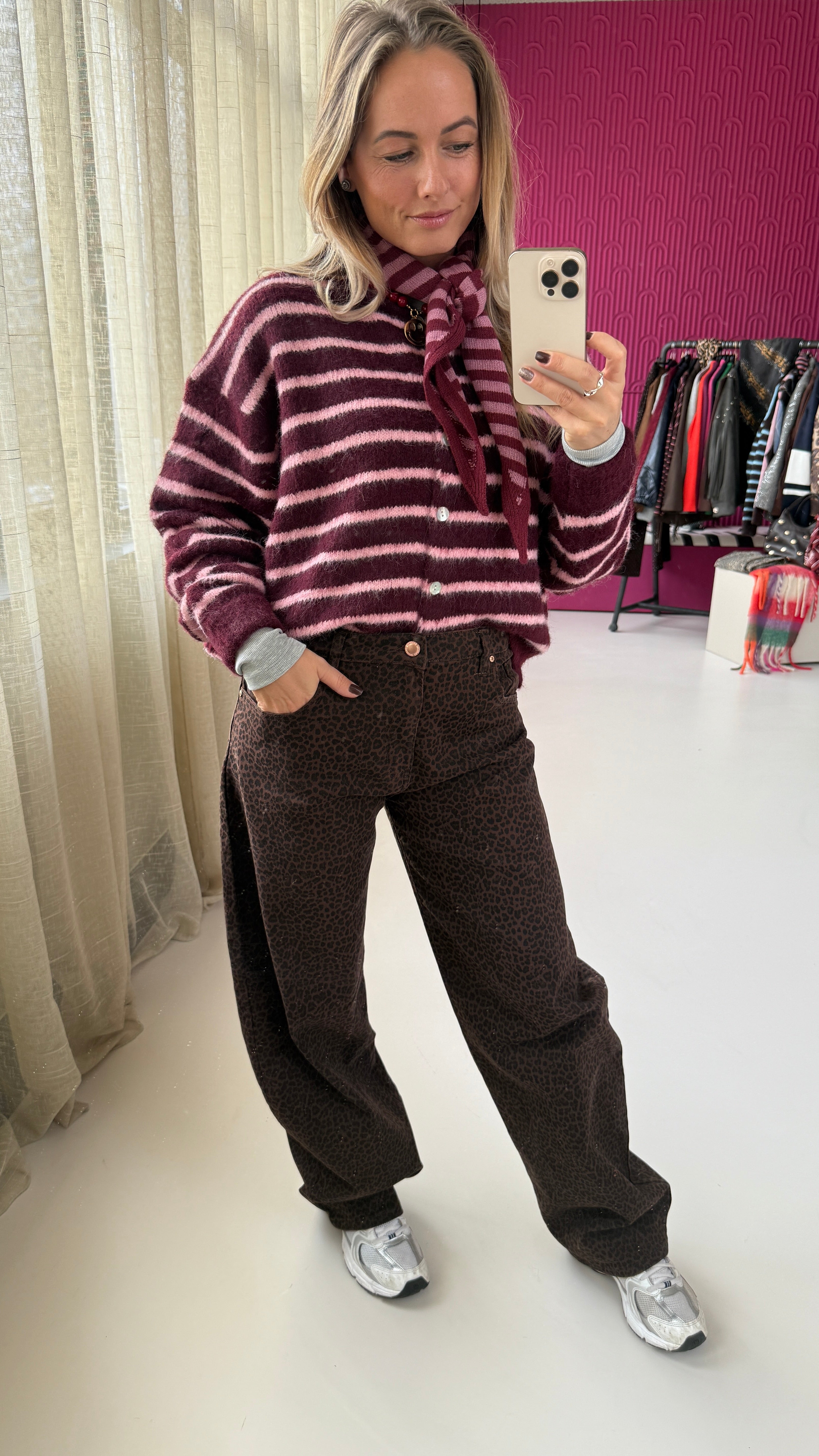 DANIE VEST BURGUNDY-ROZE