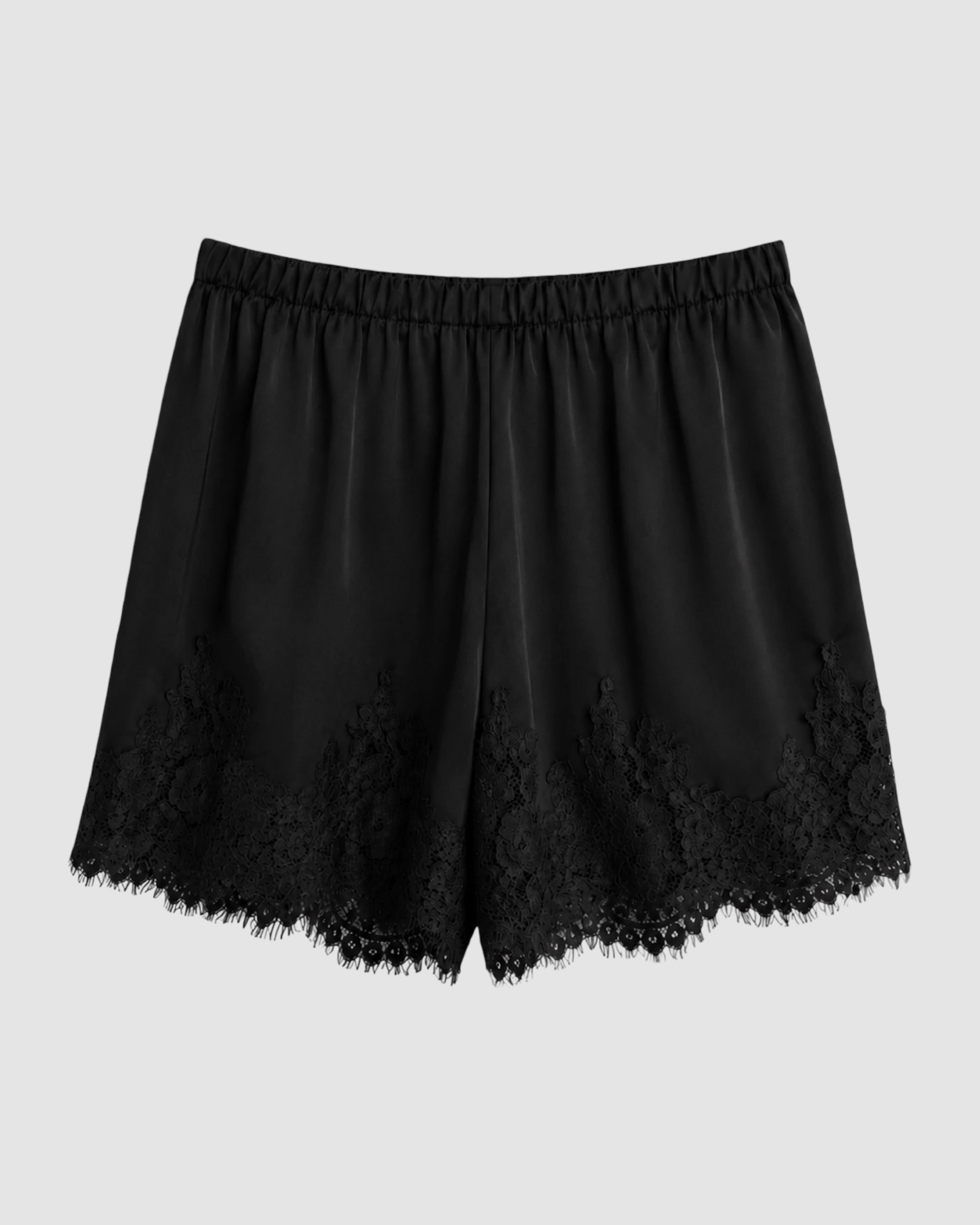 ZWART SHORT MET KANT