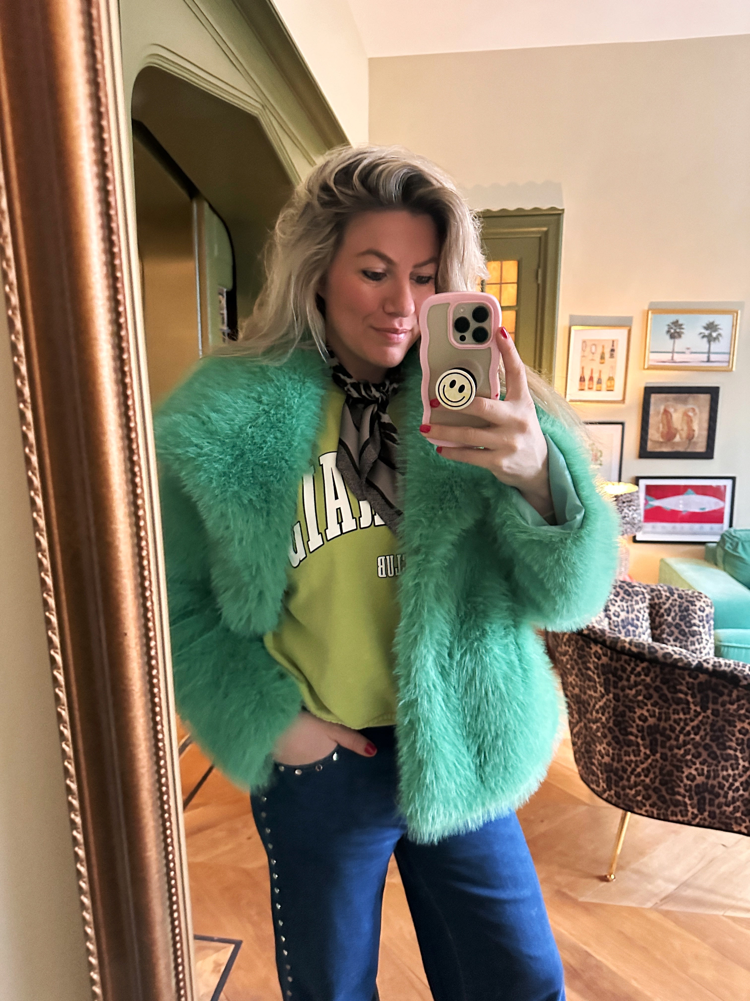 GROENE FLUFFY JAS