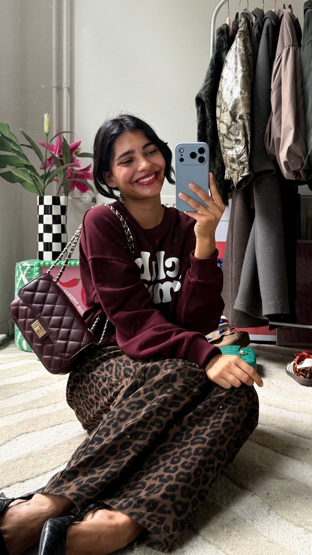 BURGUNDY AMOUR CLUB SWEATER