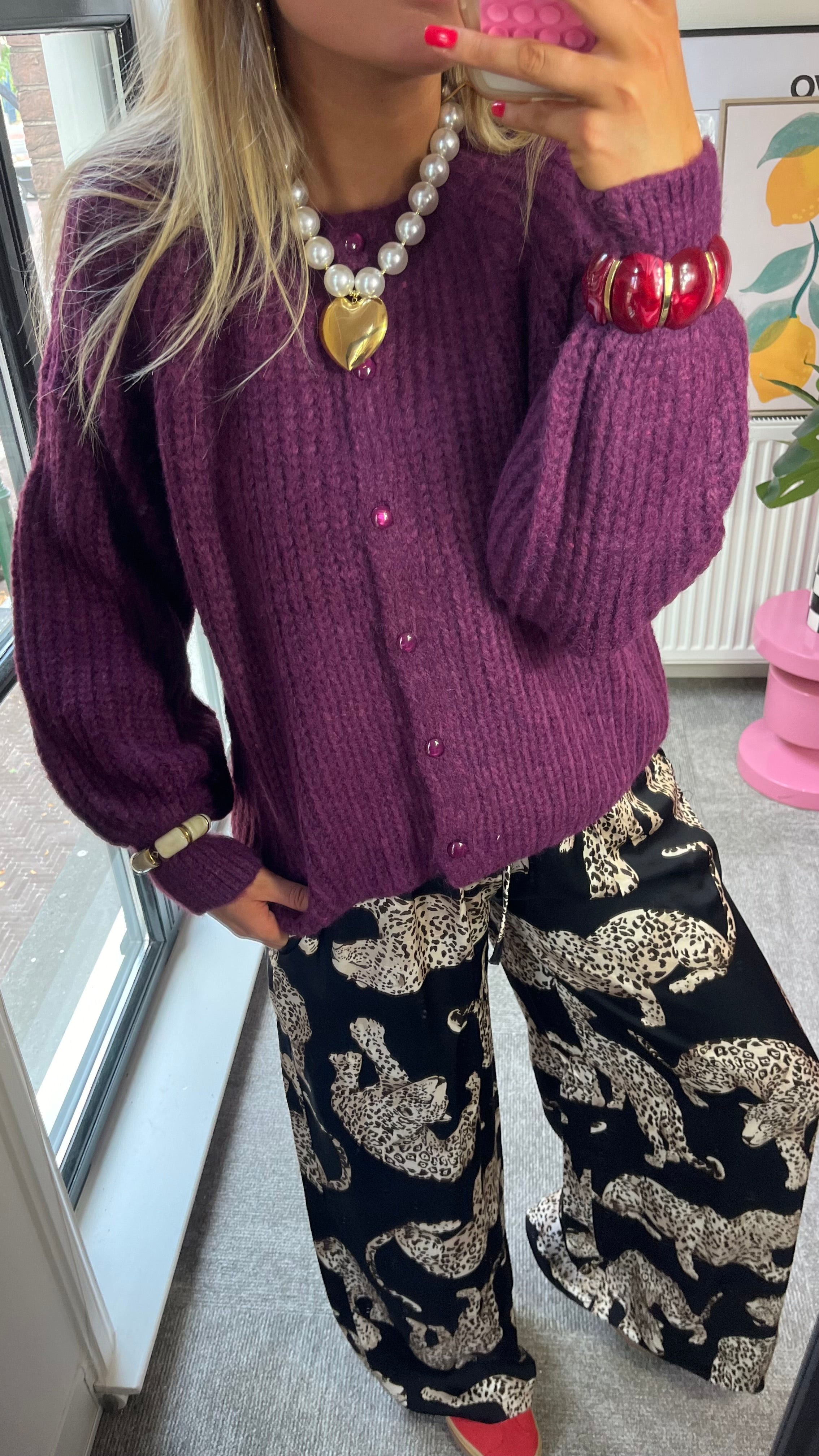 NOMI VESTJE AUBERGINE