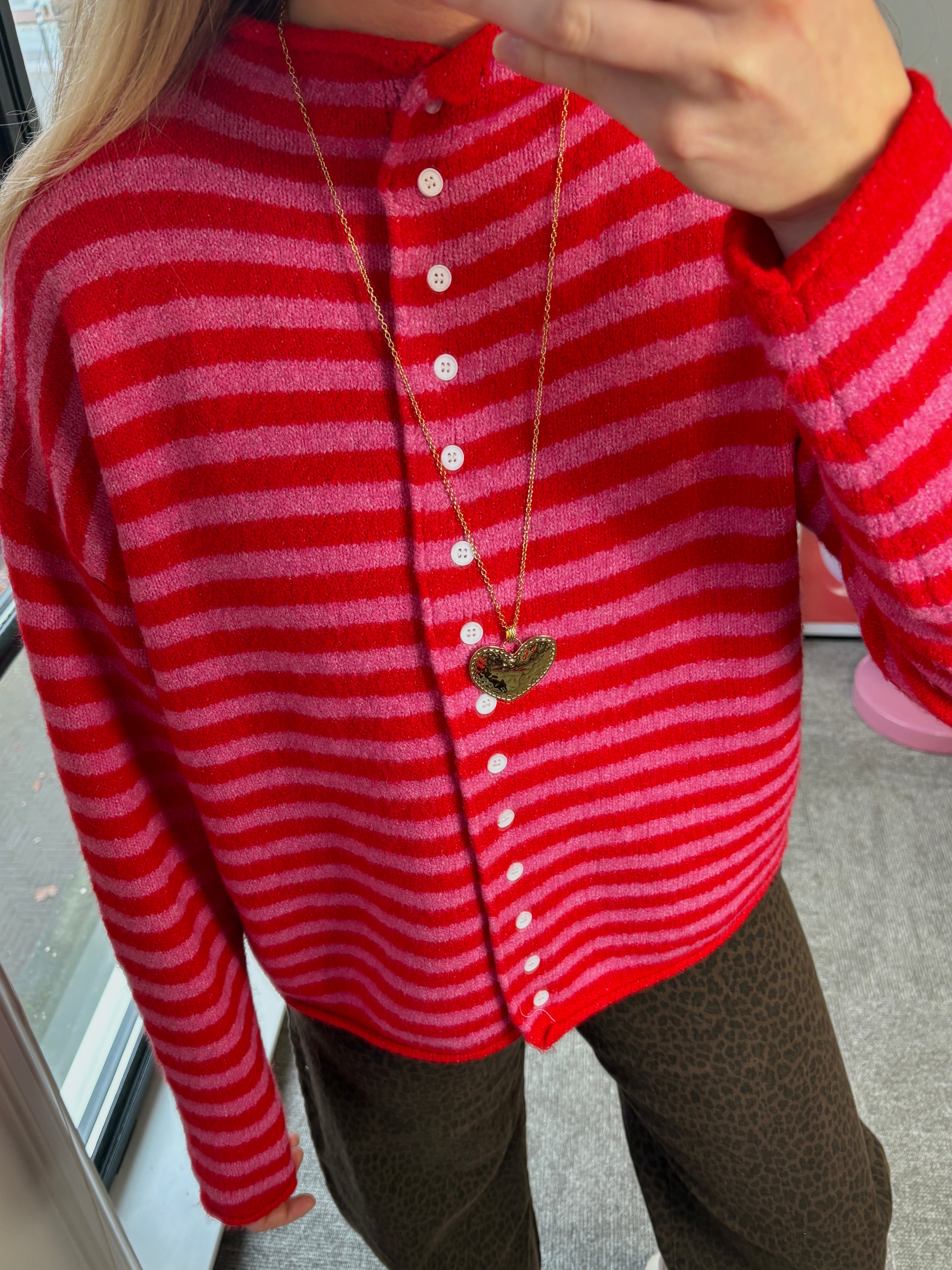 IZZY VESTJE ROZE/ROOD