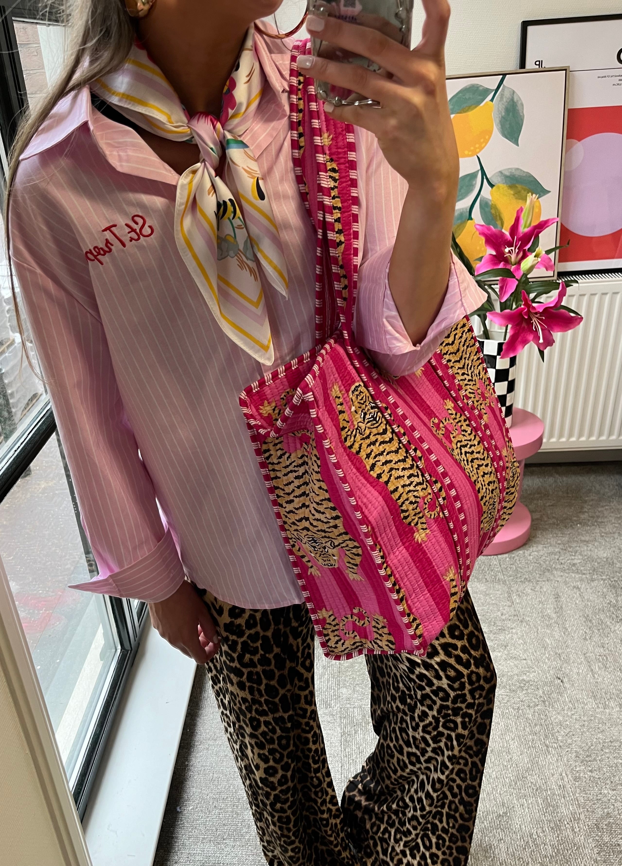 DE PANTER-TIGER SHOPPER ROZE - ROZE