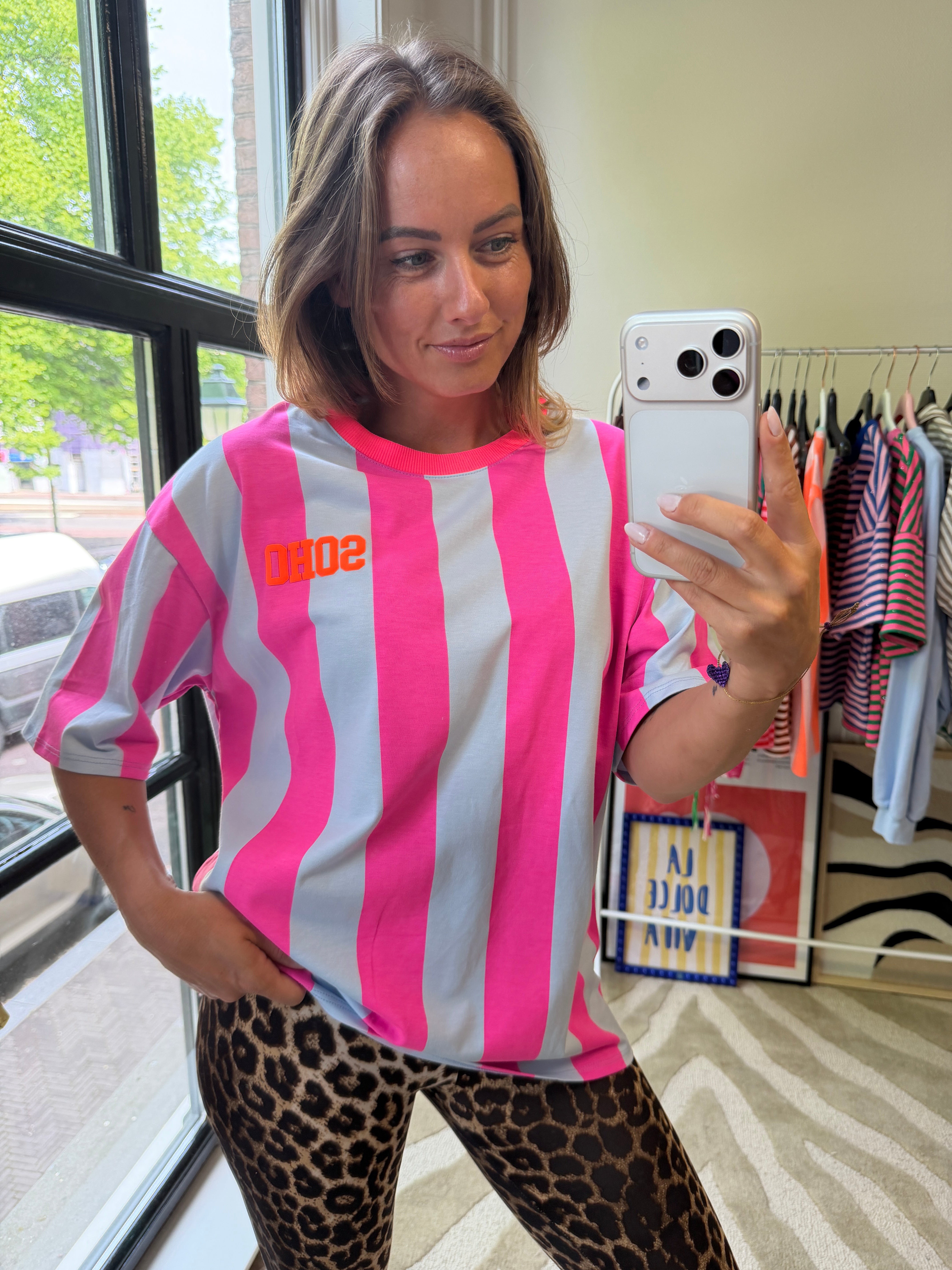 COCO SHIRT SOHO ROZE BLAUW