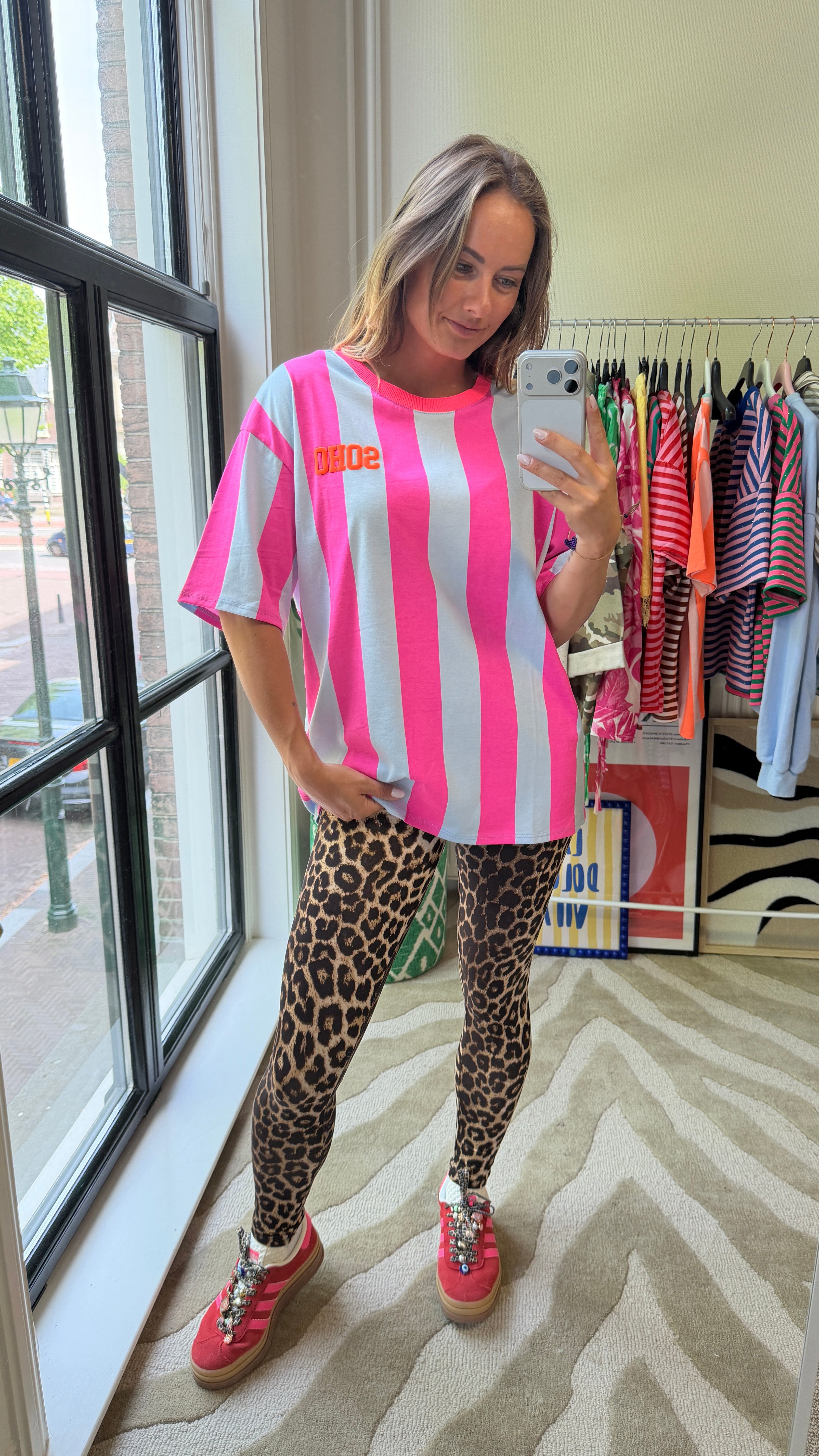 COCO SHIRT SOHO ROZE BLAUW