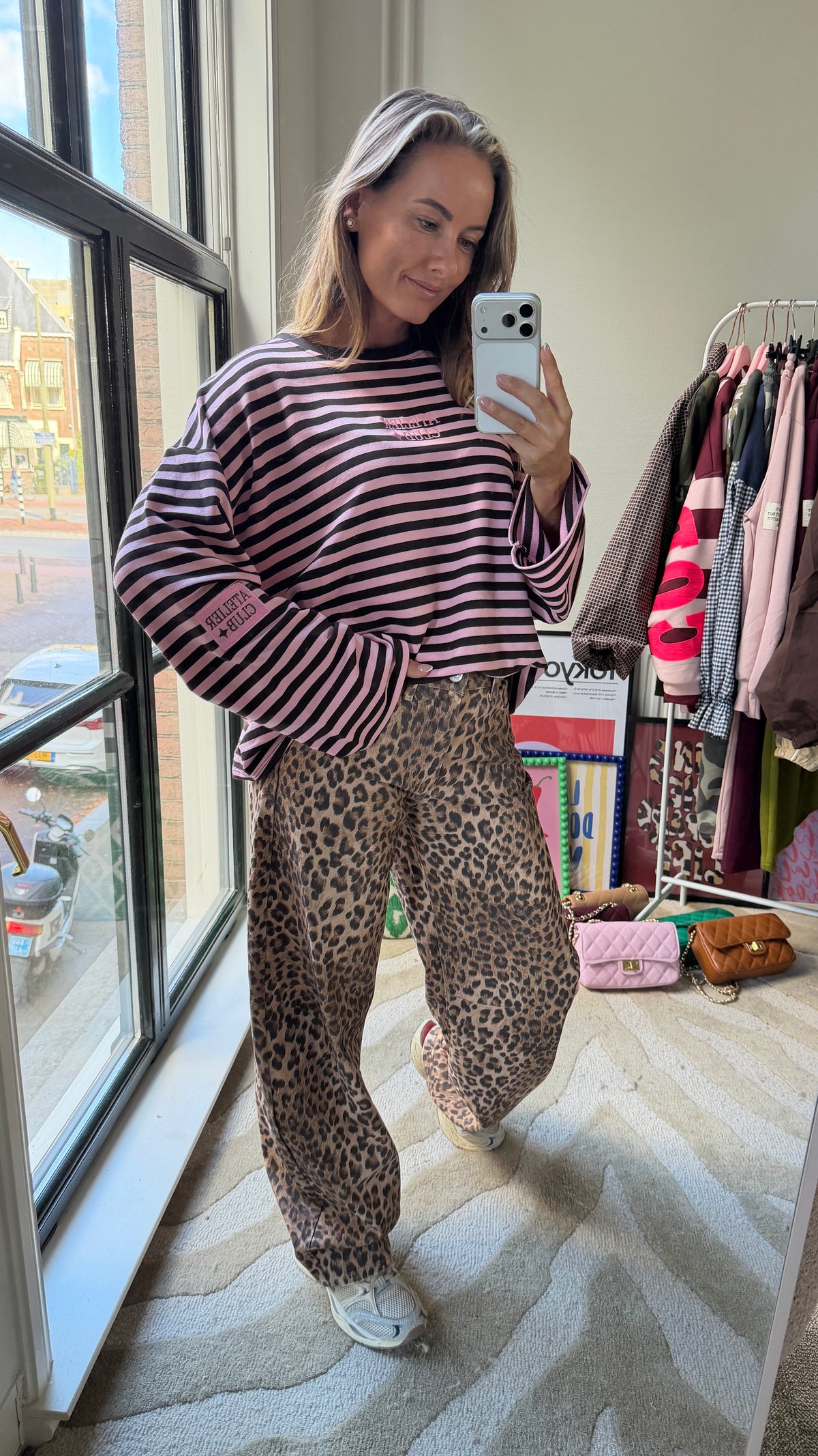 OVERSIZED LONGSLEEVE SHIRT ROZE BRUIN