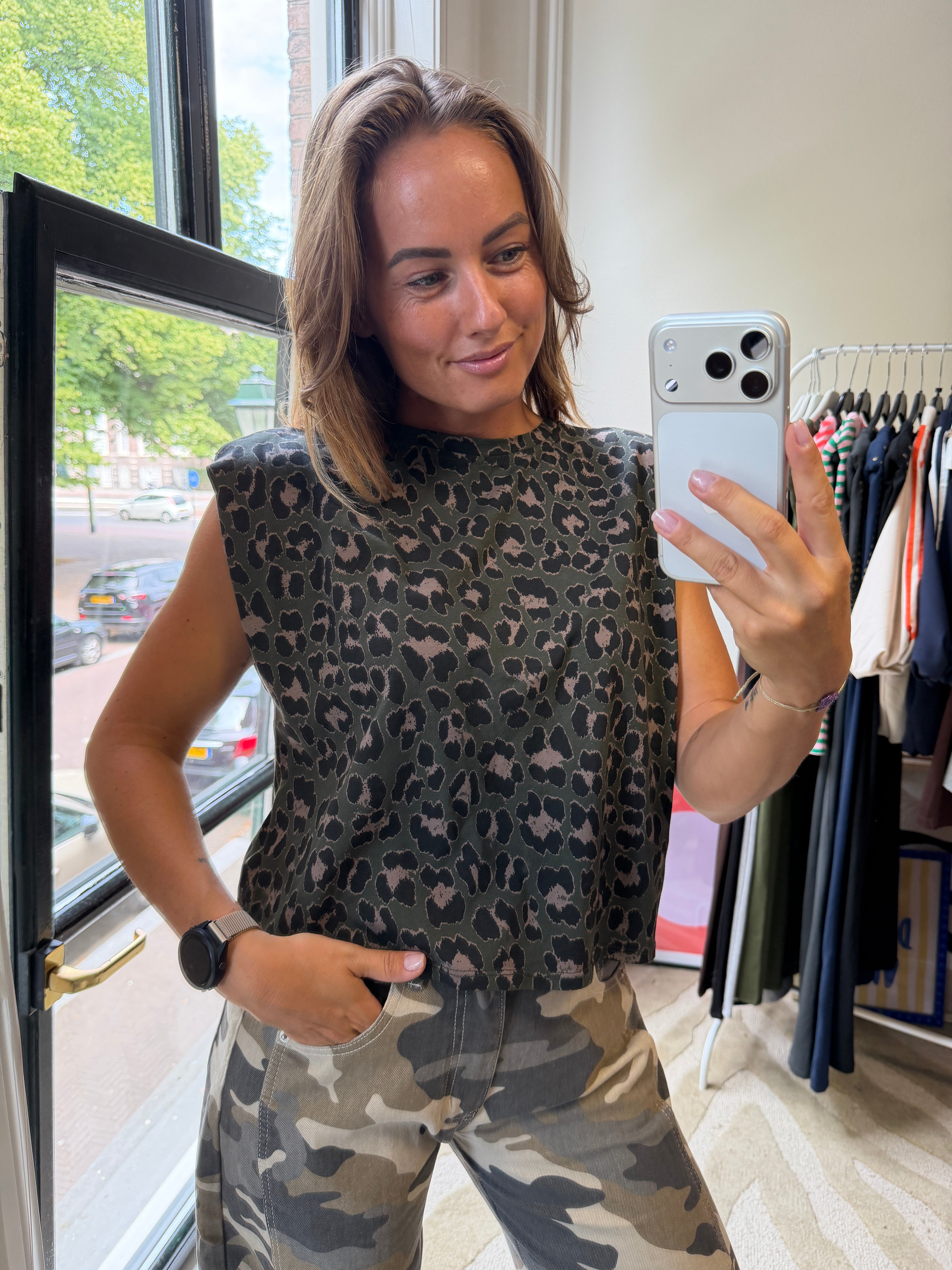 CHARLIE PANTER TOP GROEN
