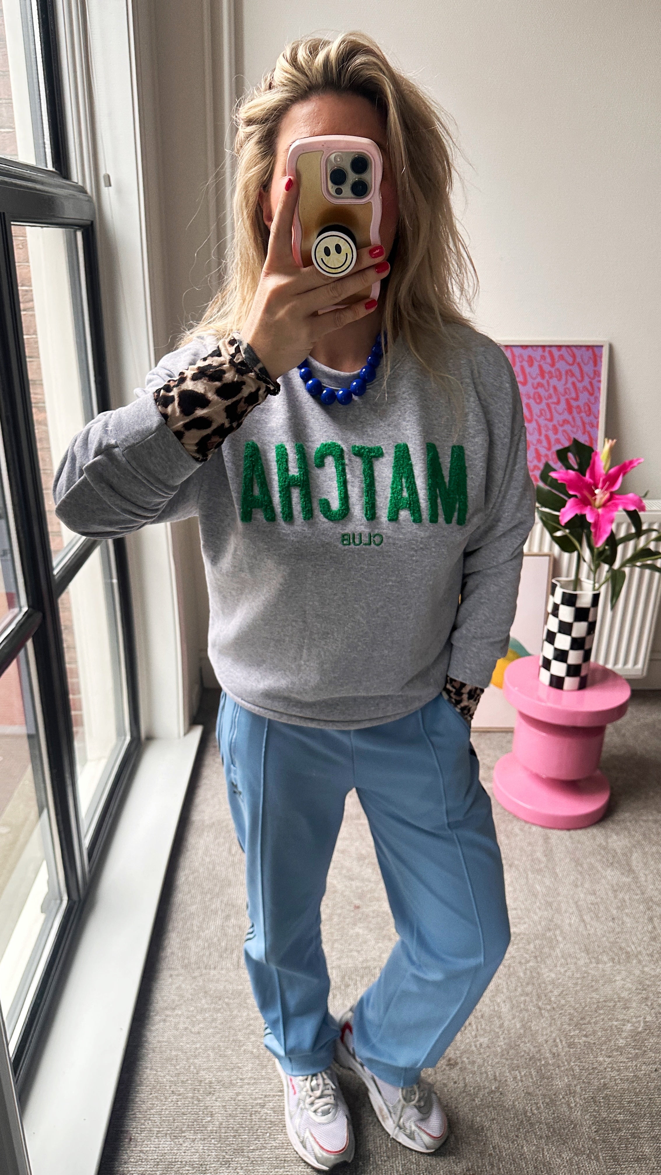 MATCHA SWEATER GRIJS