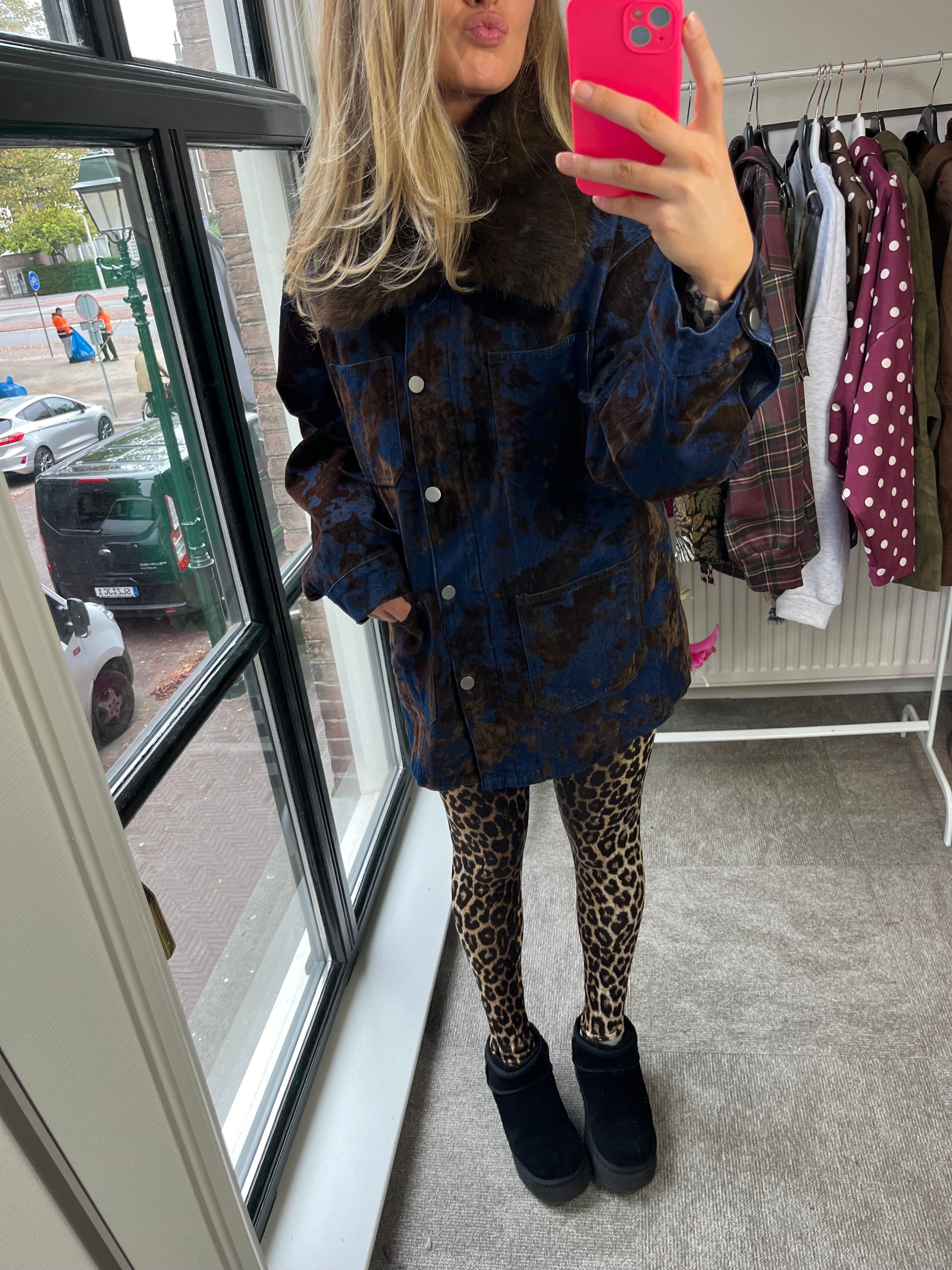 JEANS JASJE MET BONTKRAAG