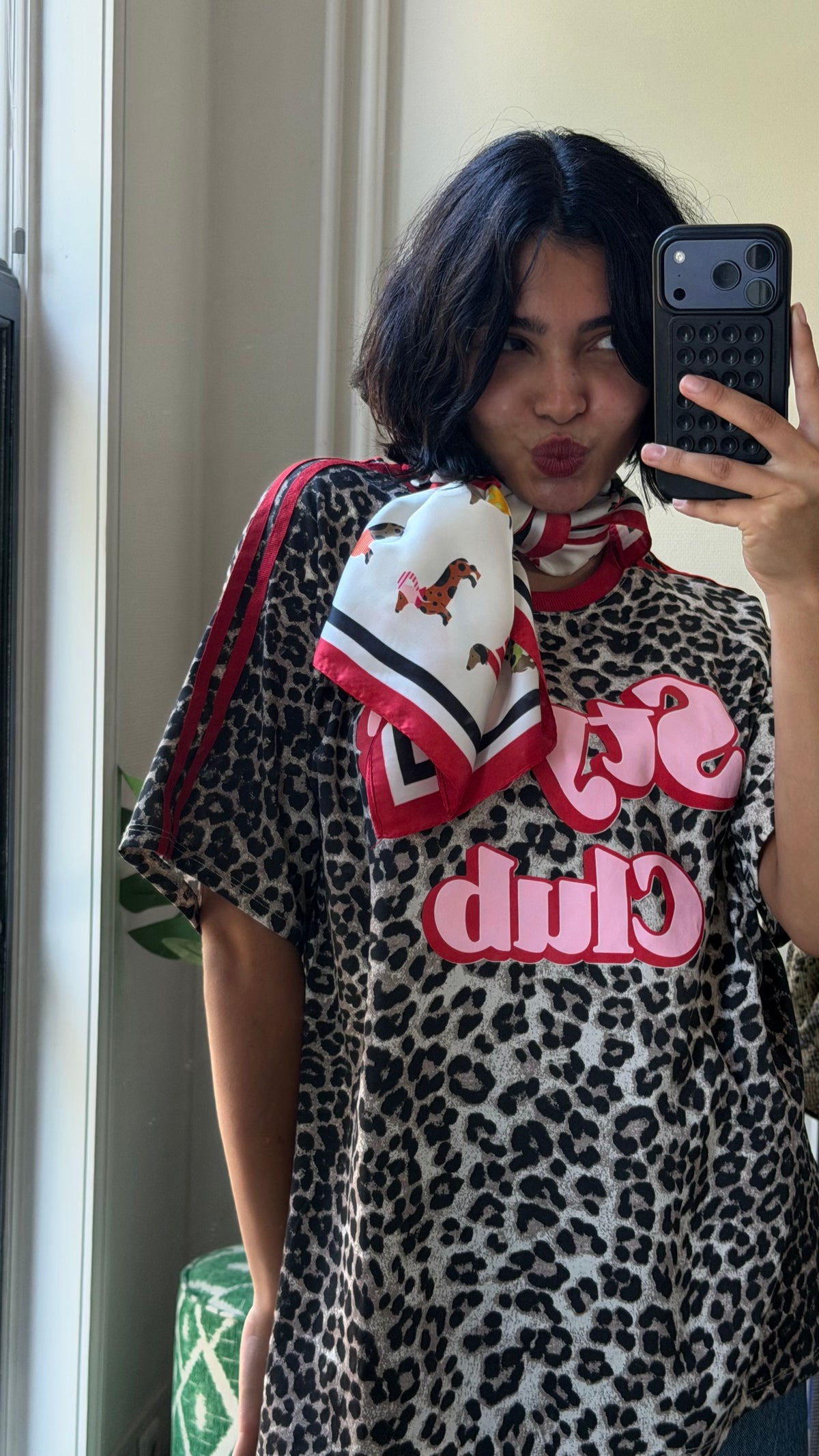 MUSTHAVE PANTER SHIRT MET ROOD