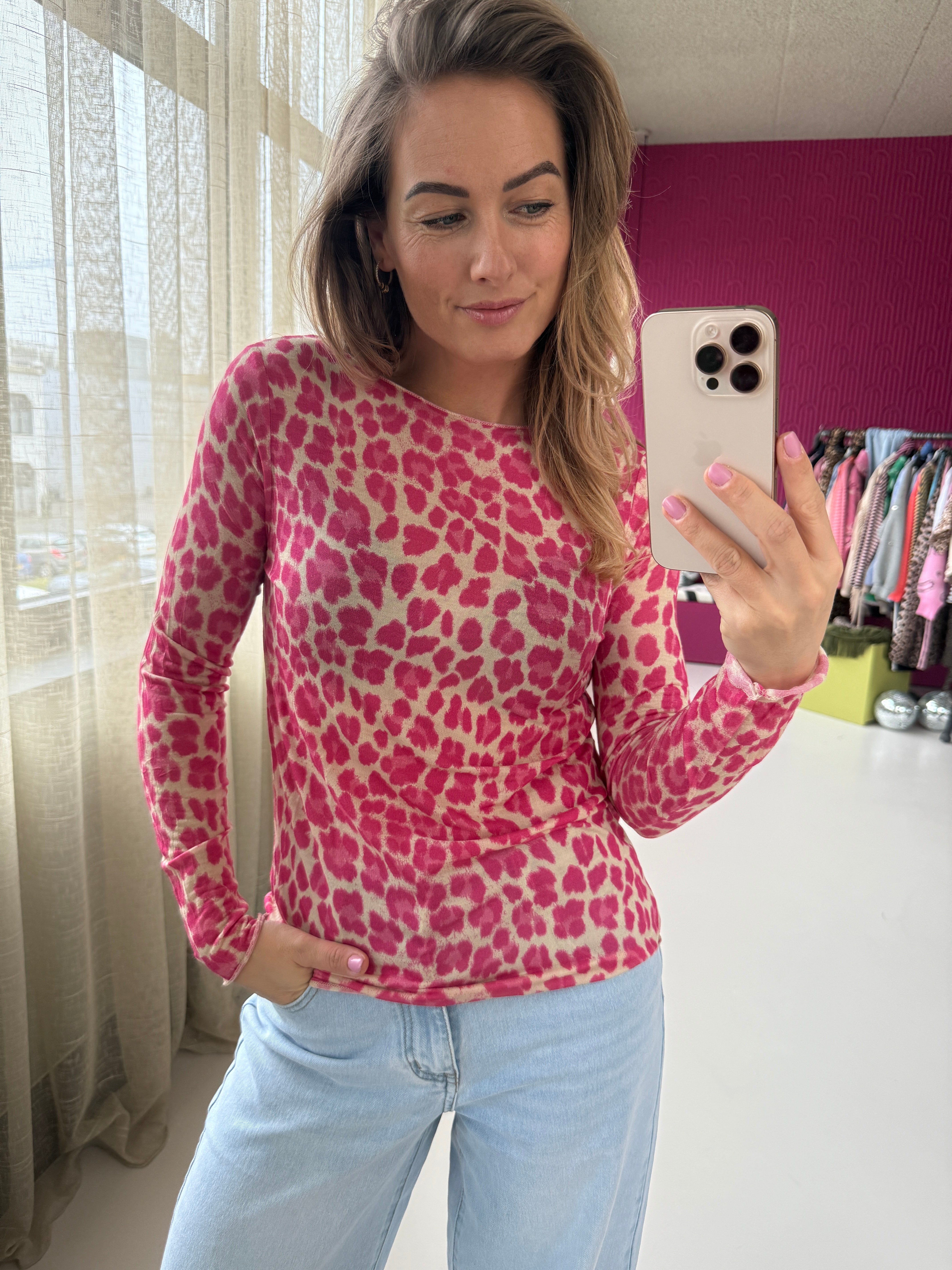MUSTHAVE PANTER TOP FUCHSIA ROZE