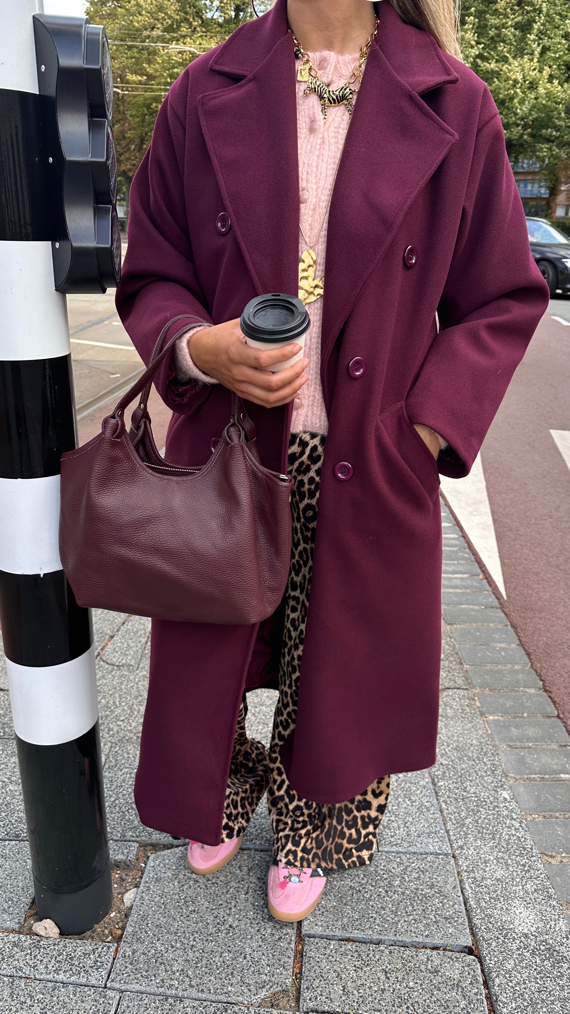 ELIN MANTEL JAS | BURGUNDY