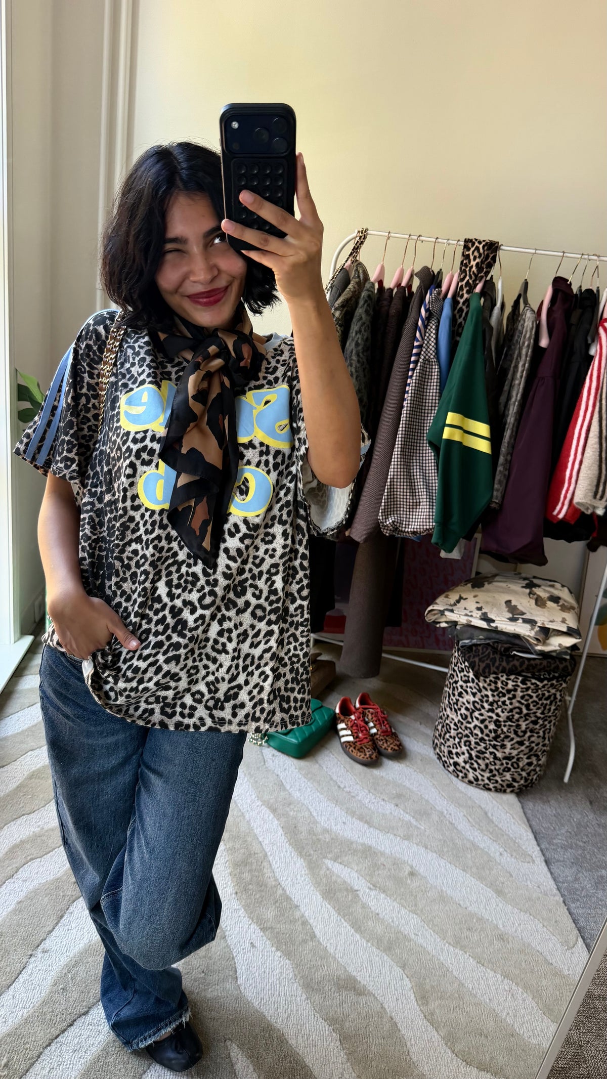 MUSTHAVE PANTER SHIRT MET BLAUW