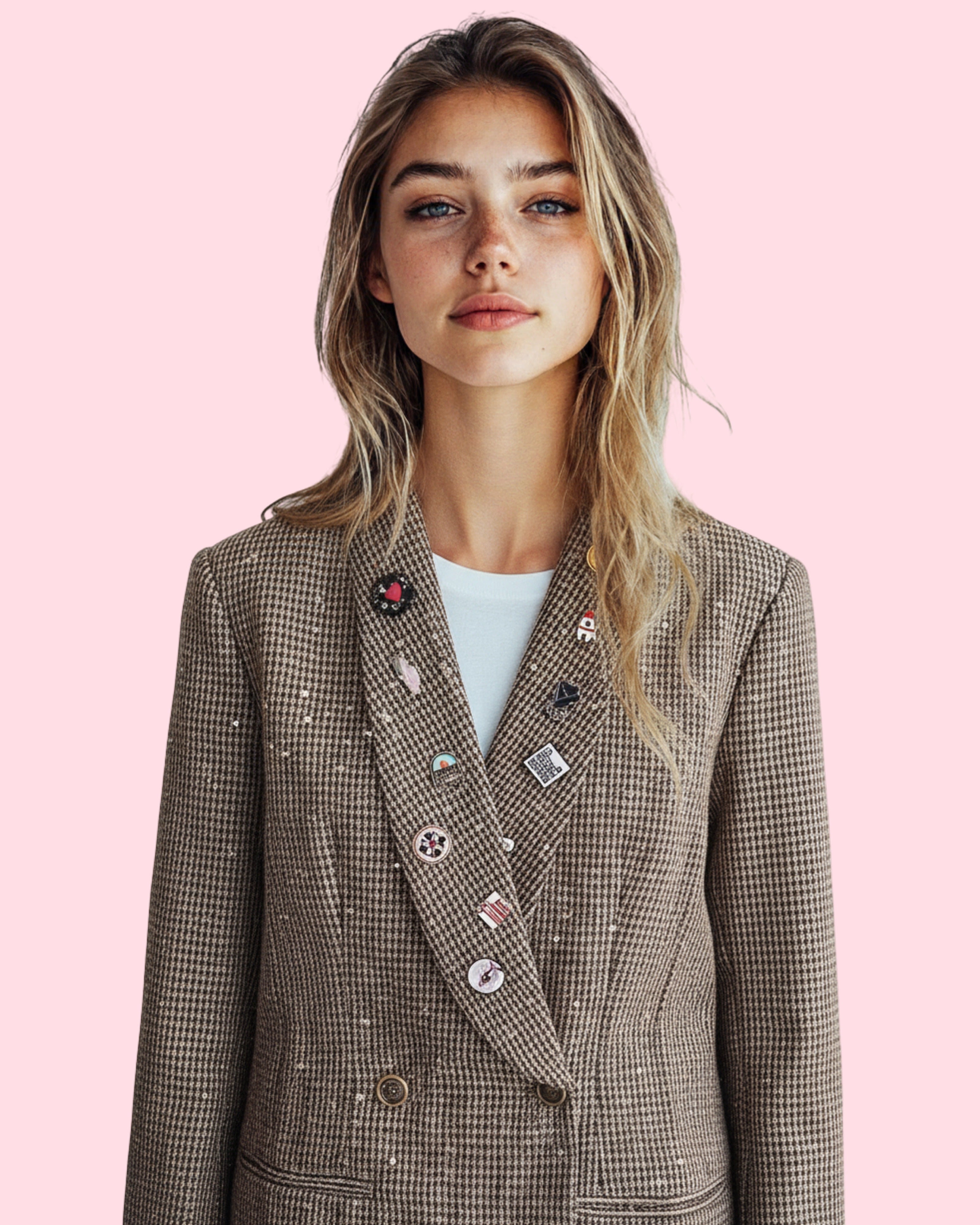 NOLA PAILETTEN BLAZER BROWN