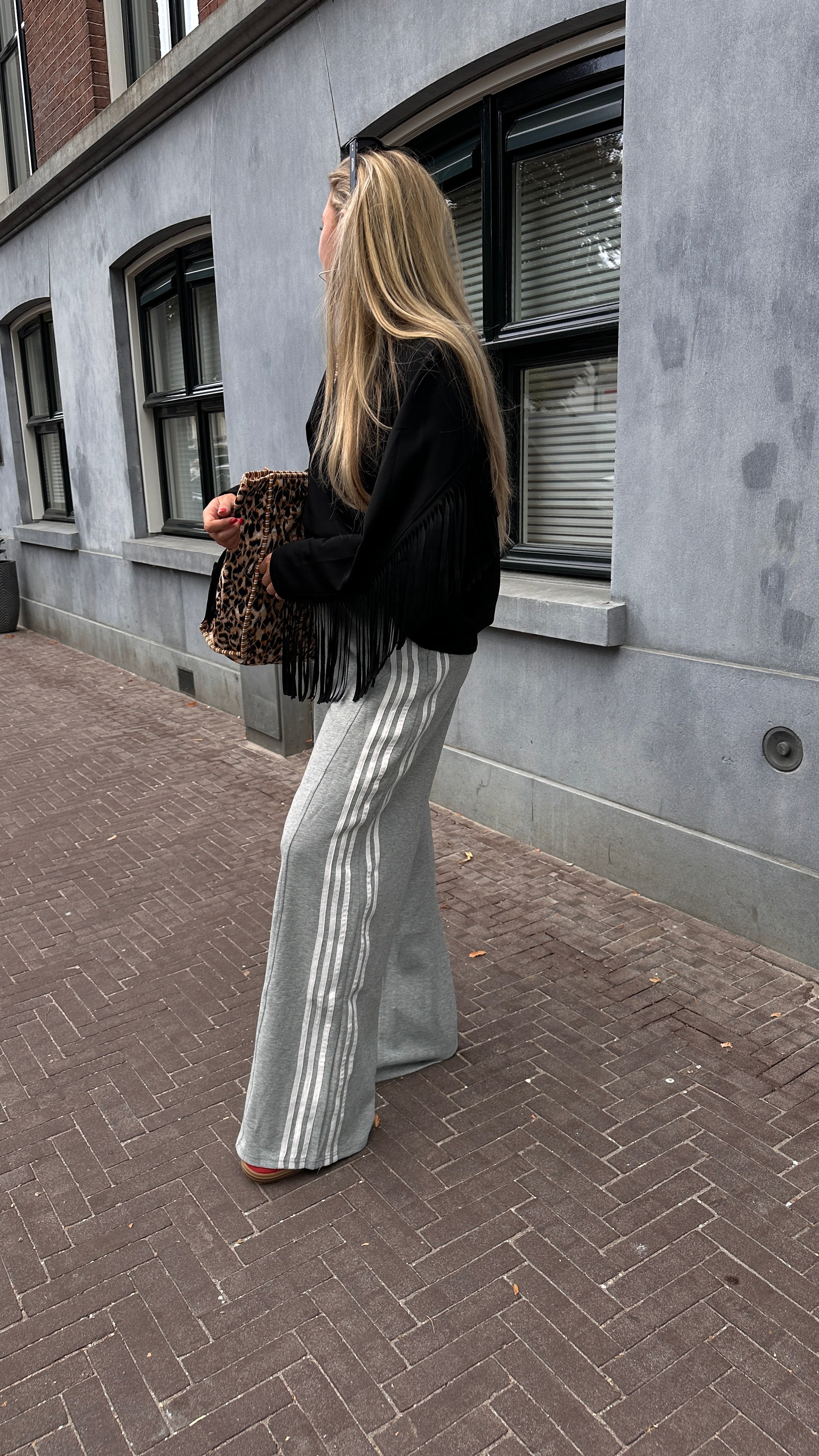GRIJZE JOGGER STRIPES