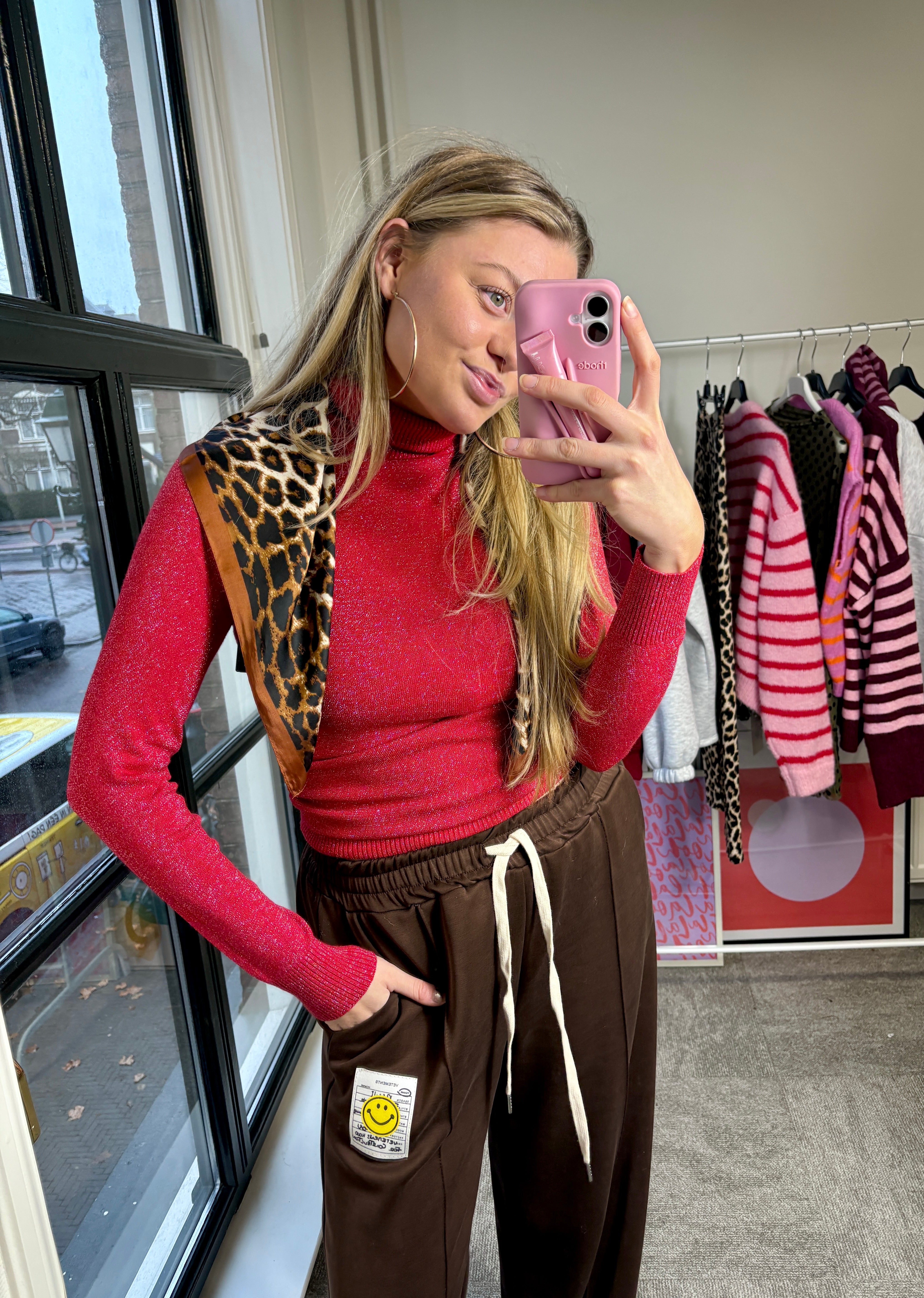 ROOD GLITTER KOLLETJE