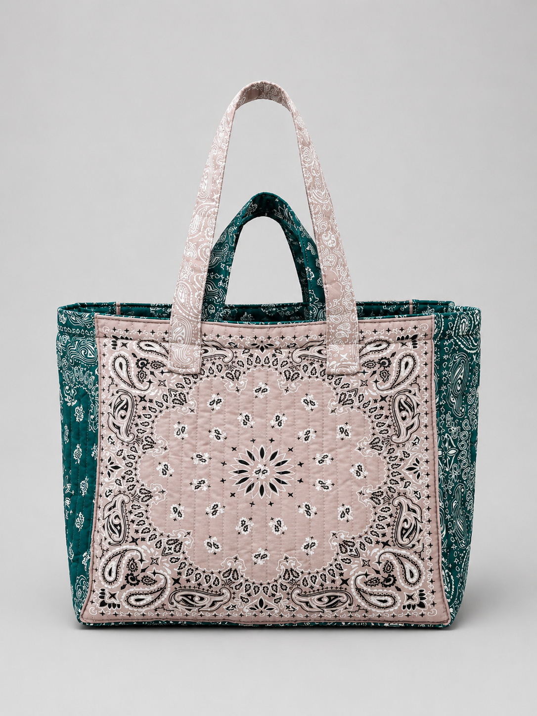 bandana shopper beige groen