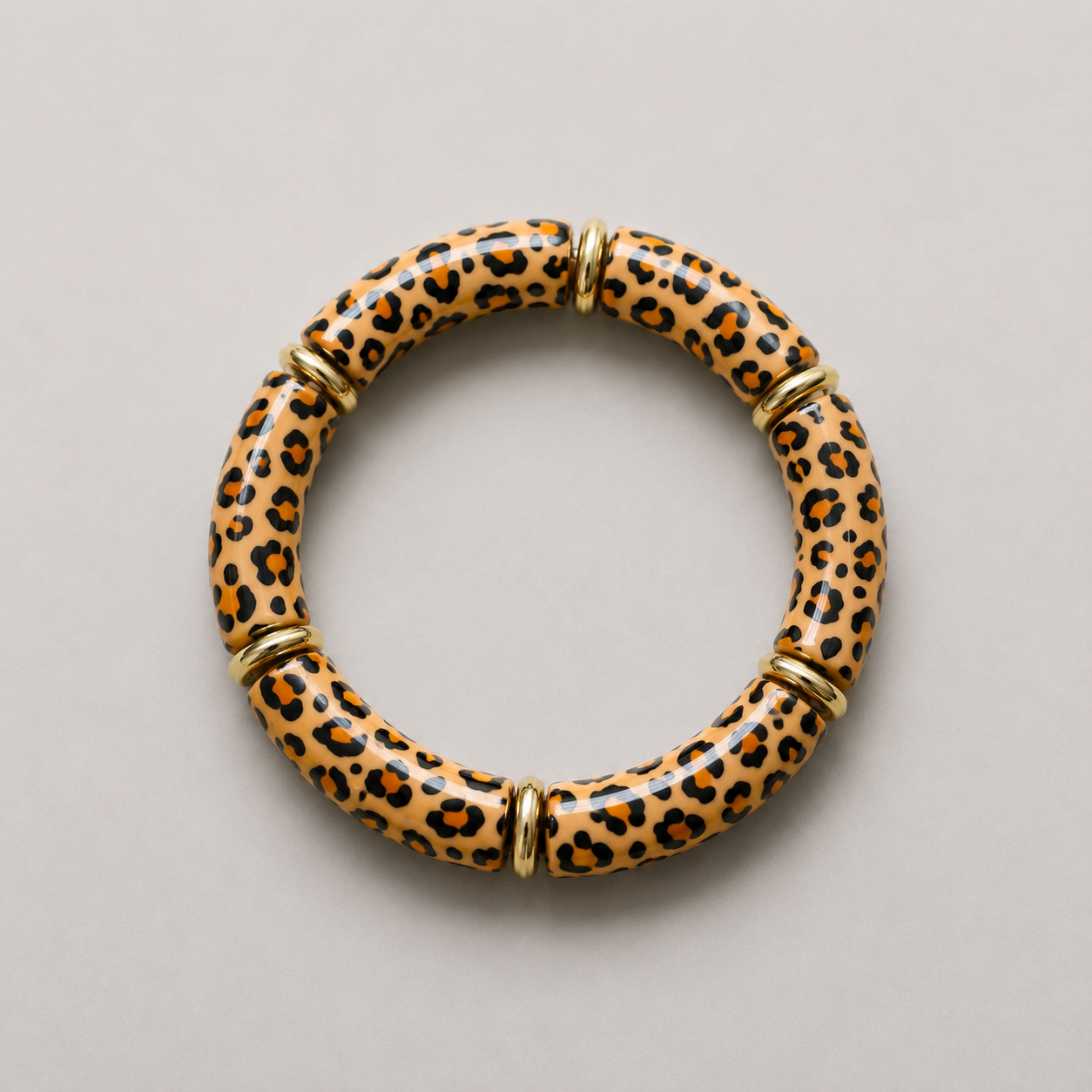 bruine armband panterprint