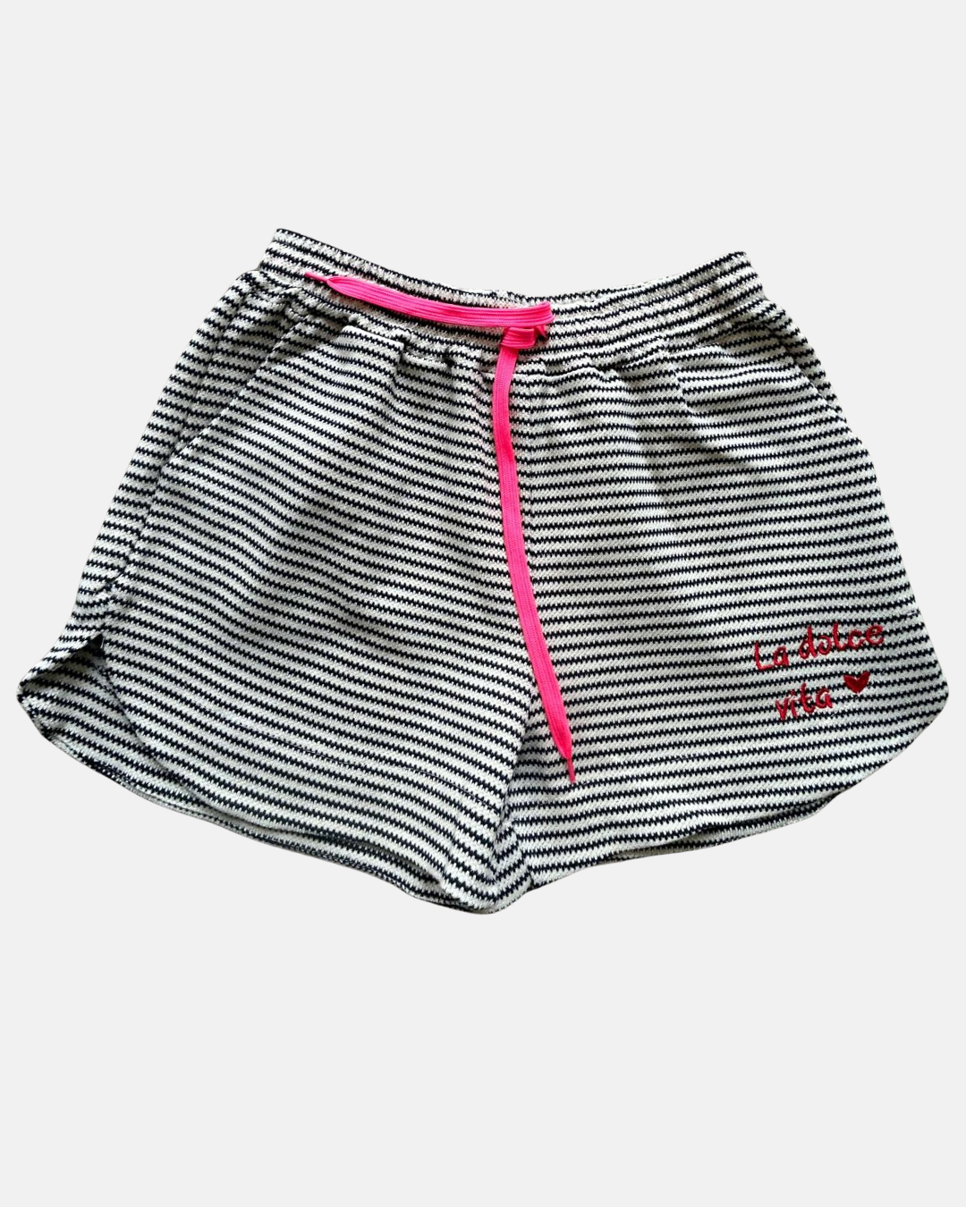 la dolce vita zwart wit gehaakt short