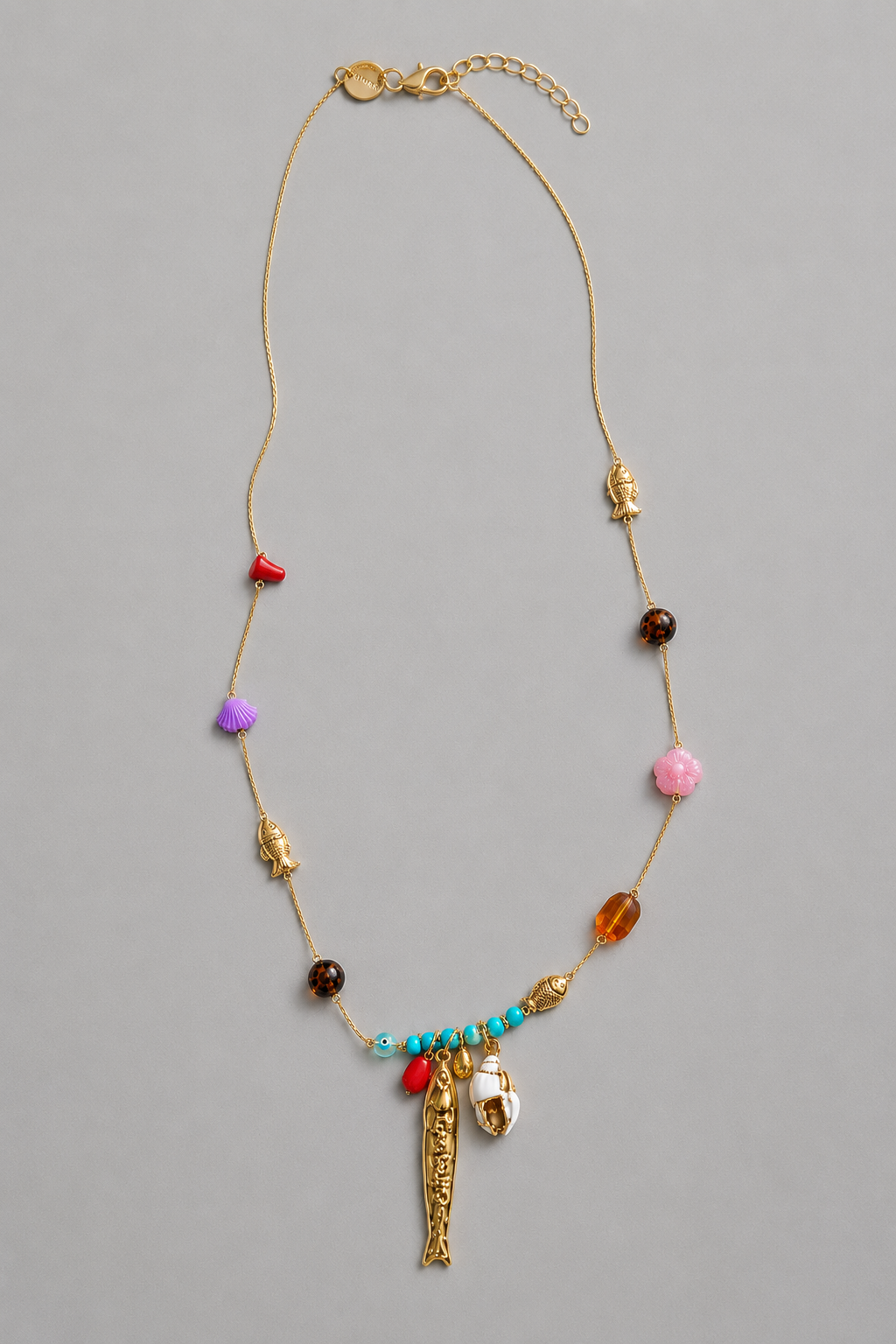 lange goudkleurige sealife ketting