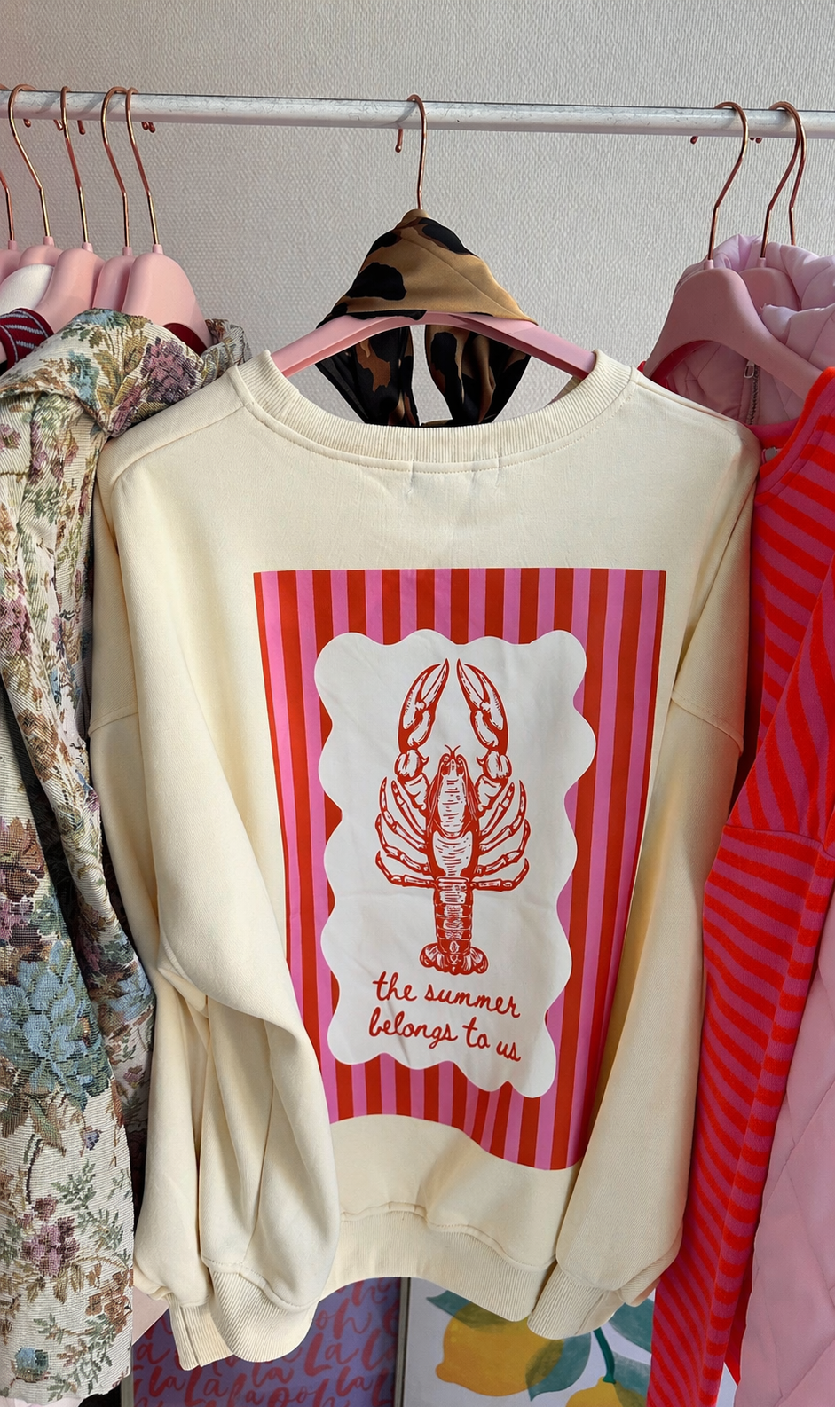 summer vibes sweater lichtgeel