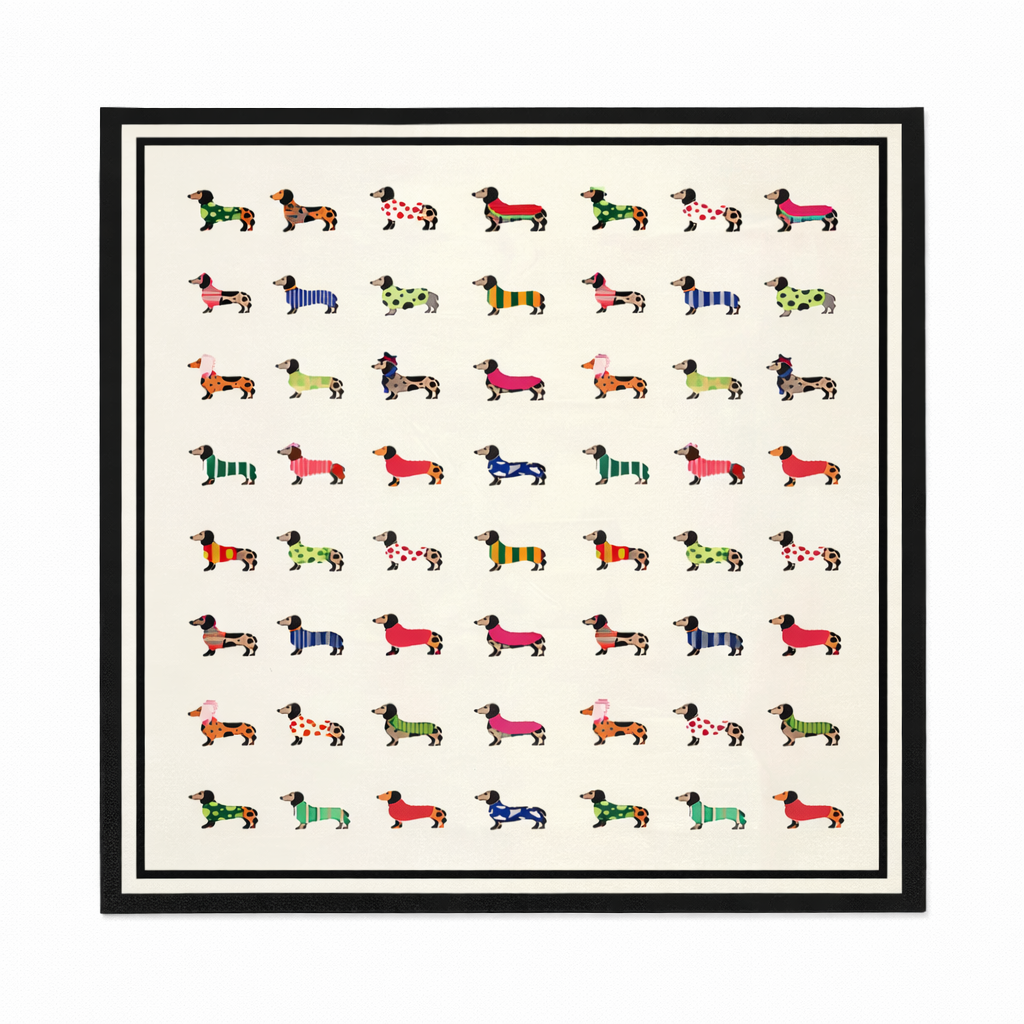 teckel sjaaltje zwarte rand